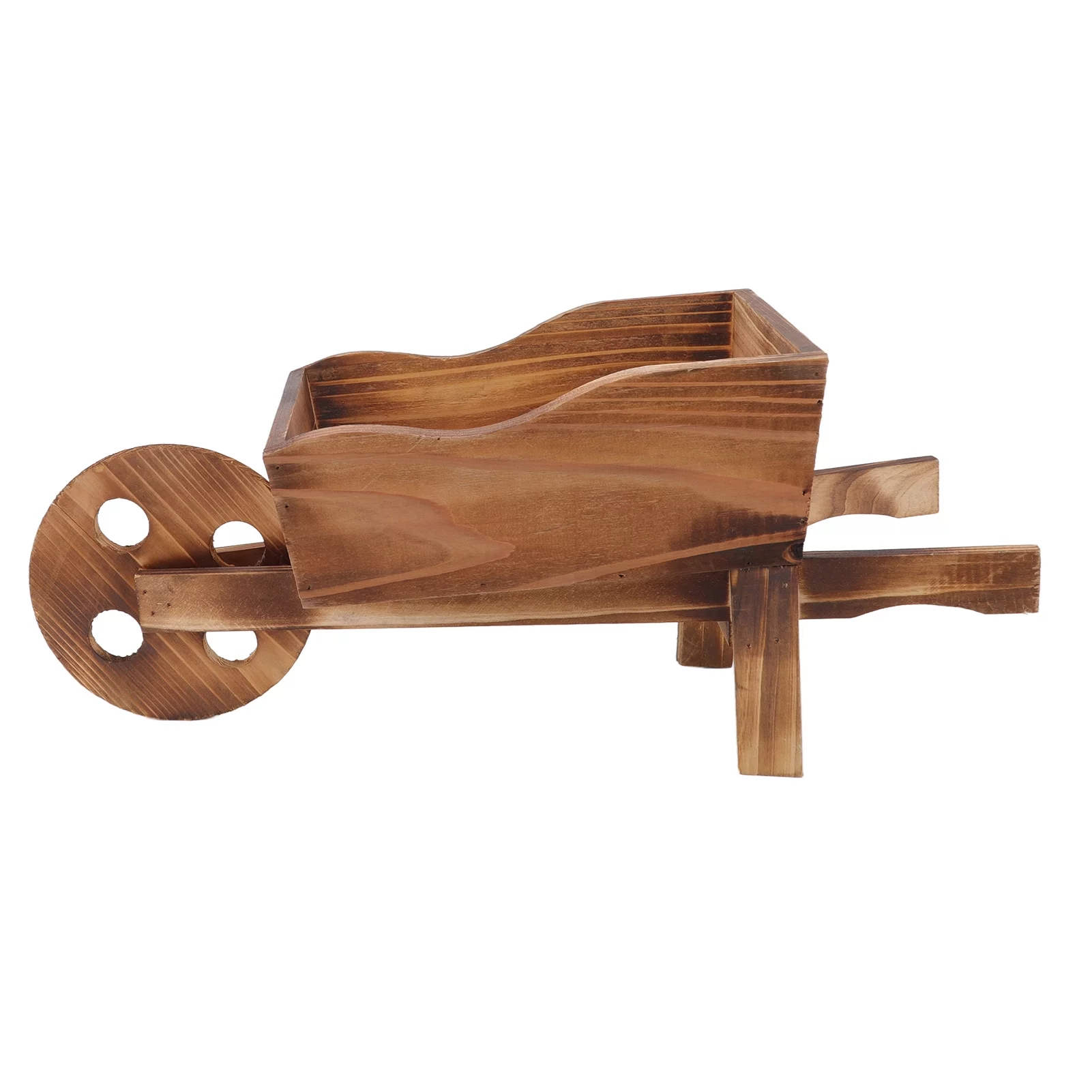 Verdant Touch Succulent Flower Pot Flower Pot Wooden Cart Innovative Succulent Wheelbarrow Flower Pot for Courtyard Home Decoration