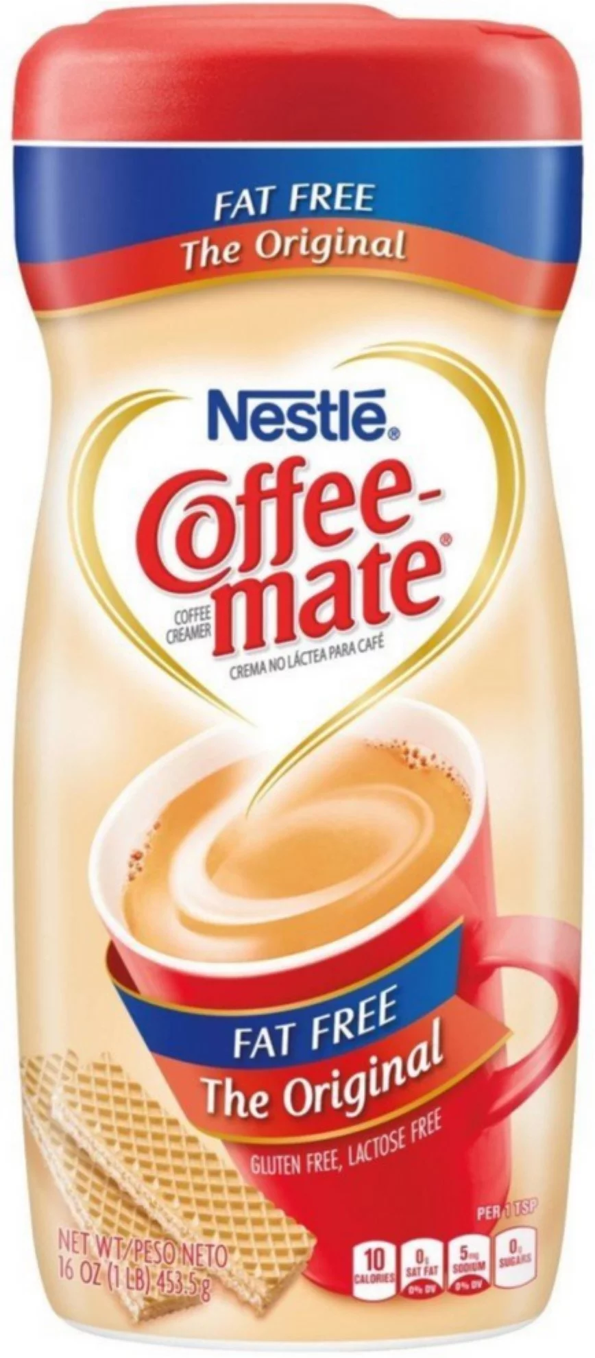 cofee-mate fat free coffee creamer, original 16 oz 3 pack