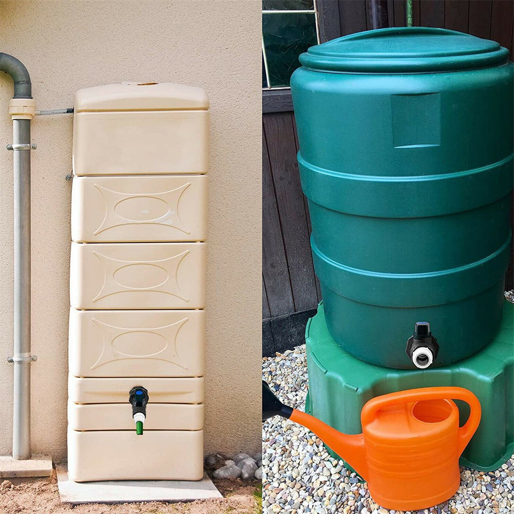 Tank Pool Bucket Rain Barrel Valve Diverter Seal Water Tight Garden Spigot Kit