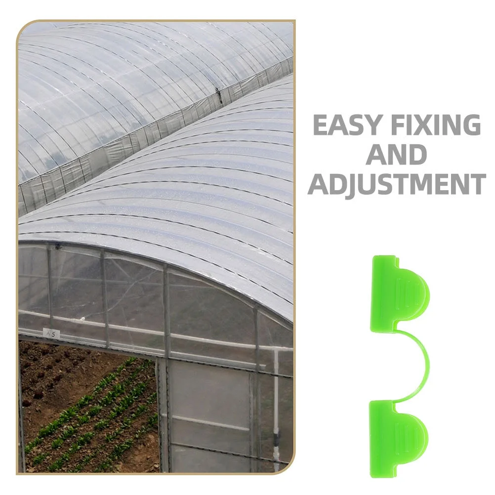 Jibingyi 50Pcs Plastic Fixing Clamps Greenhouse Fixing Clip Greenhouse Fix Clamps Plastic Greenhouse Clip