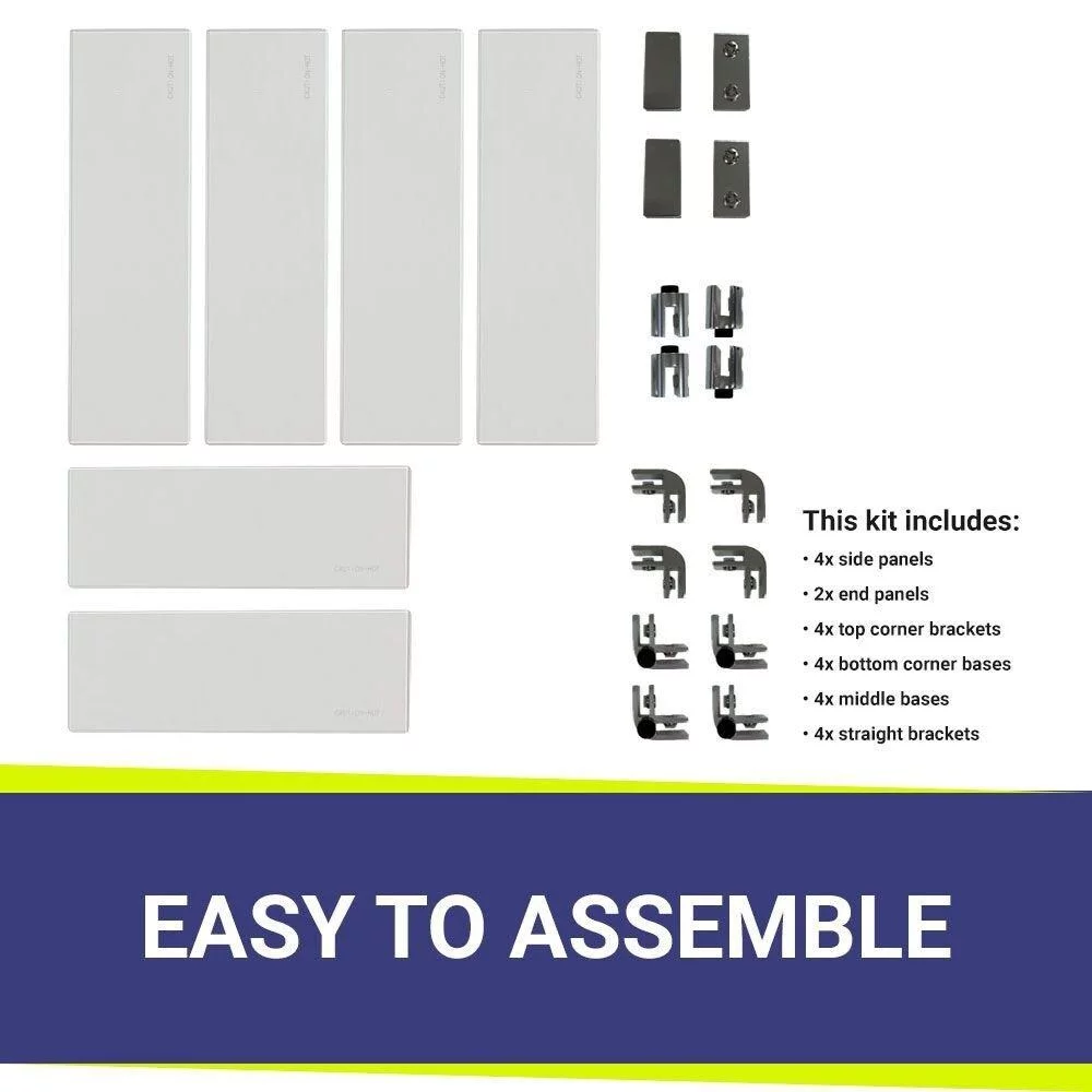 BBQGuys Signature Polished Glass Flame Guard For 36-Inch Rectangular Drop-In Fire Pit Pans - FG-AFPP-36