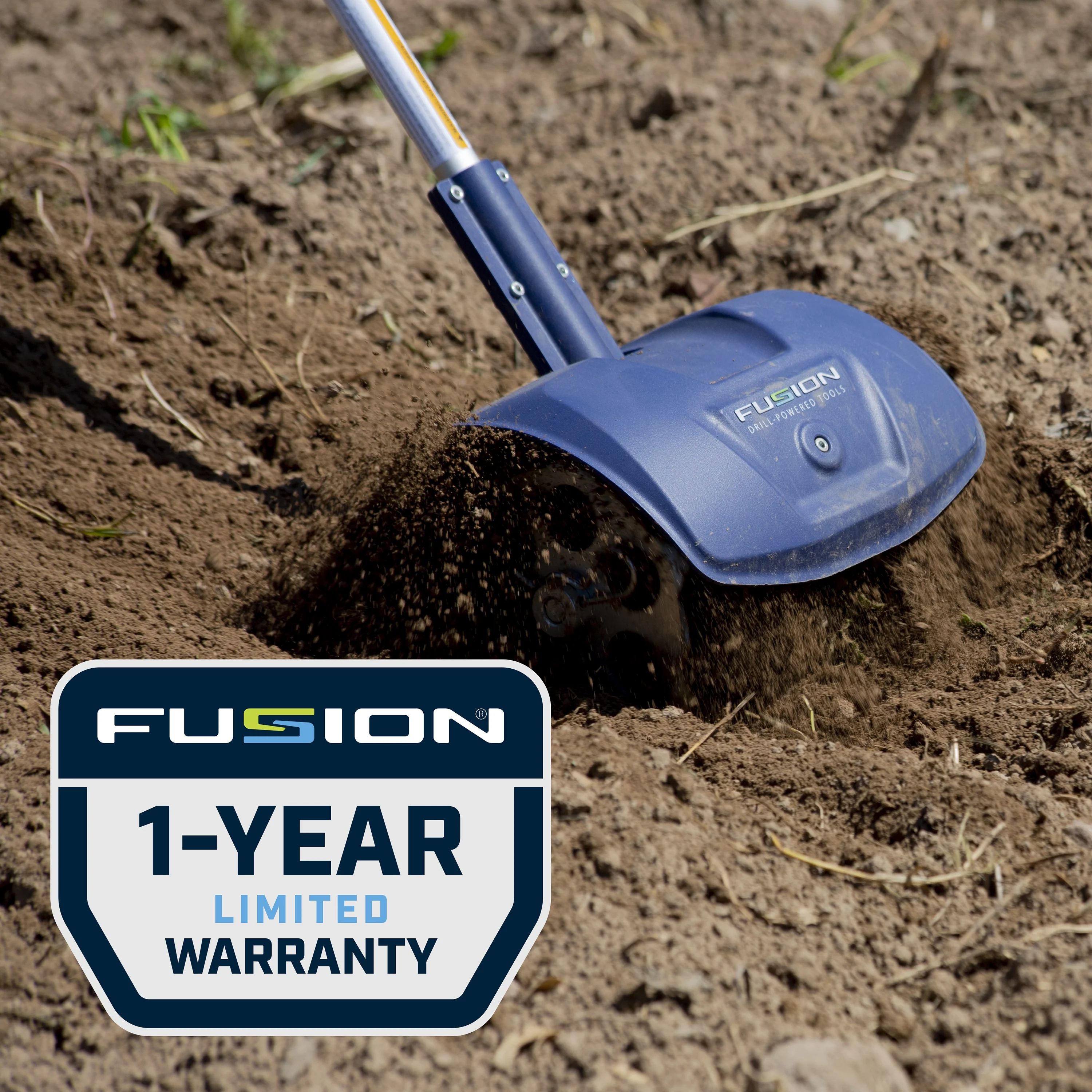 Fusion Drill-Powered Cultivator, Compatible With Most Cordless Drills, Adjustable Cultivating Width Up To 8”, Cultivating Depth Up To 5.5”, Adjustable Length, Model: 46007