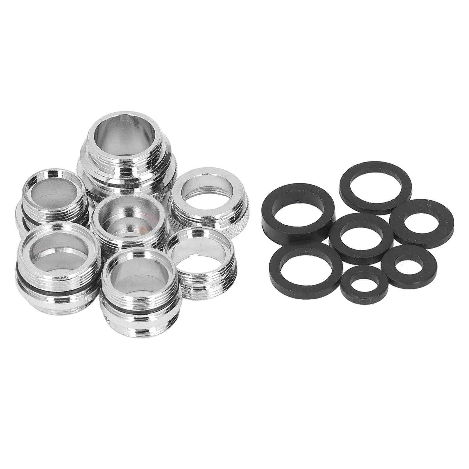7Pcs/Set Male Female Faucet Adapter Kit with Gasket Brass Aerator Adapter Set for Garden Hose Kitchen Sink