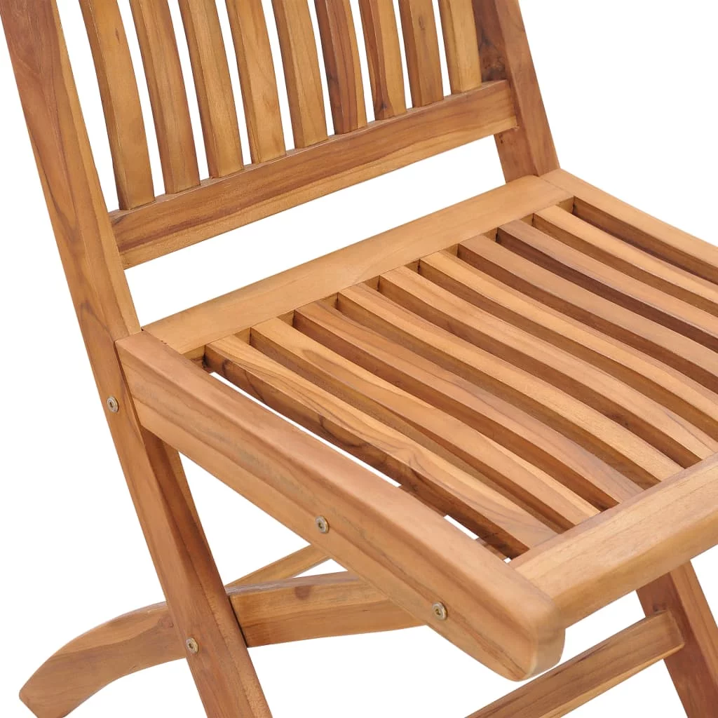 Dcenta Folding Patio Chairs 2 pcs Solid Teak Wood