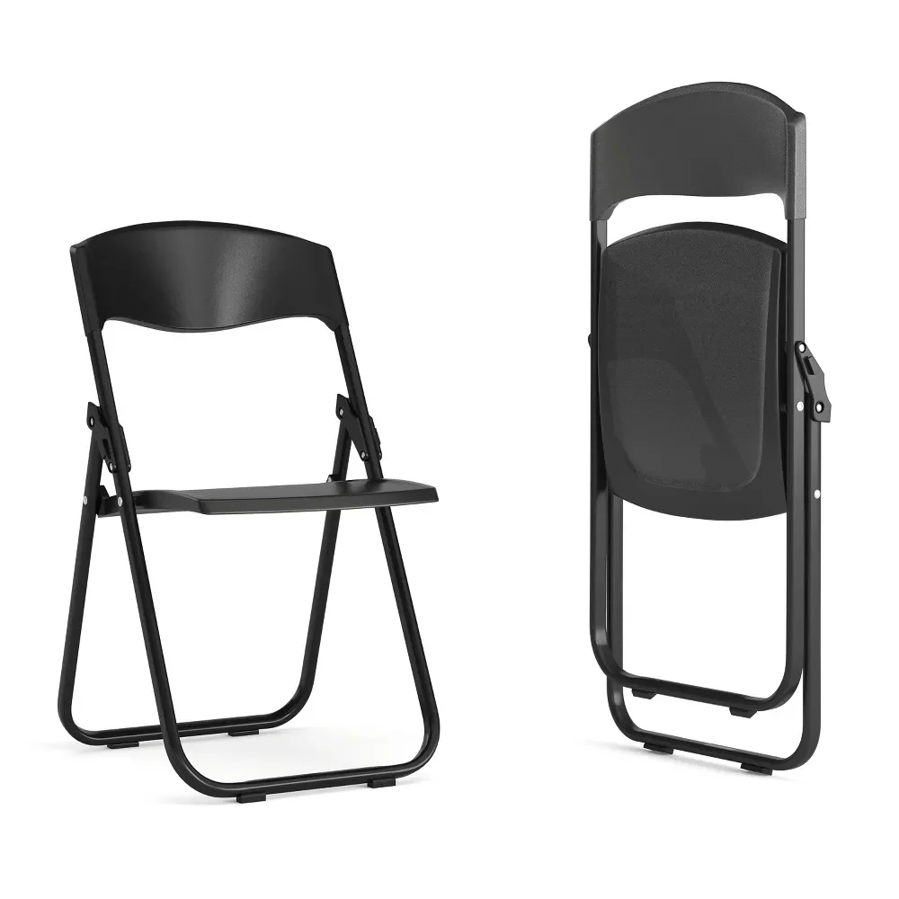 YZL 2 Pack 500 lb. Capacity Heavy Duty Plastic Folding Chair with Built-in Ganging Brackets
