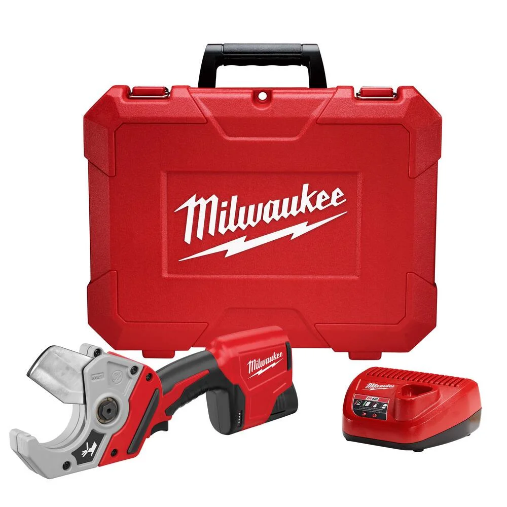 Milwaukee 2470-21 12-Volt Lithium-Ion Cordless PVC Shear Kit W/ (1) 1.5Ah Battery, Charger & Hard Case