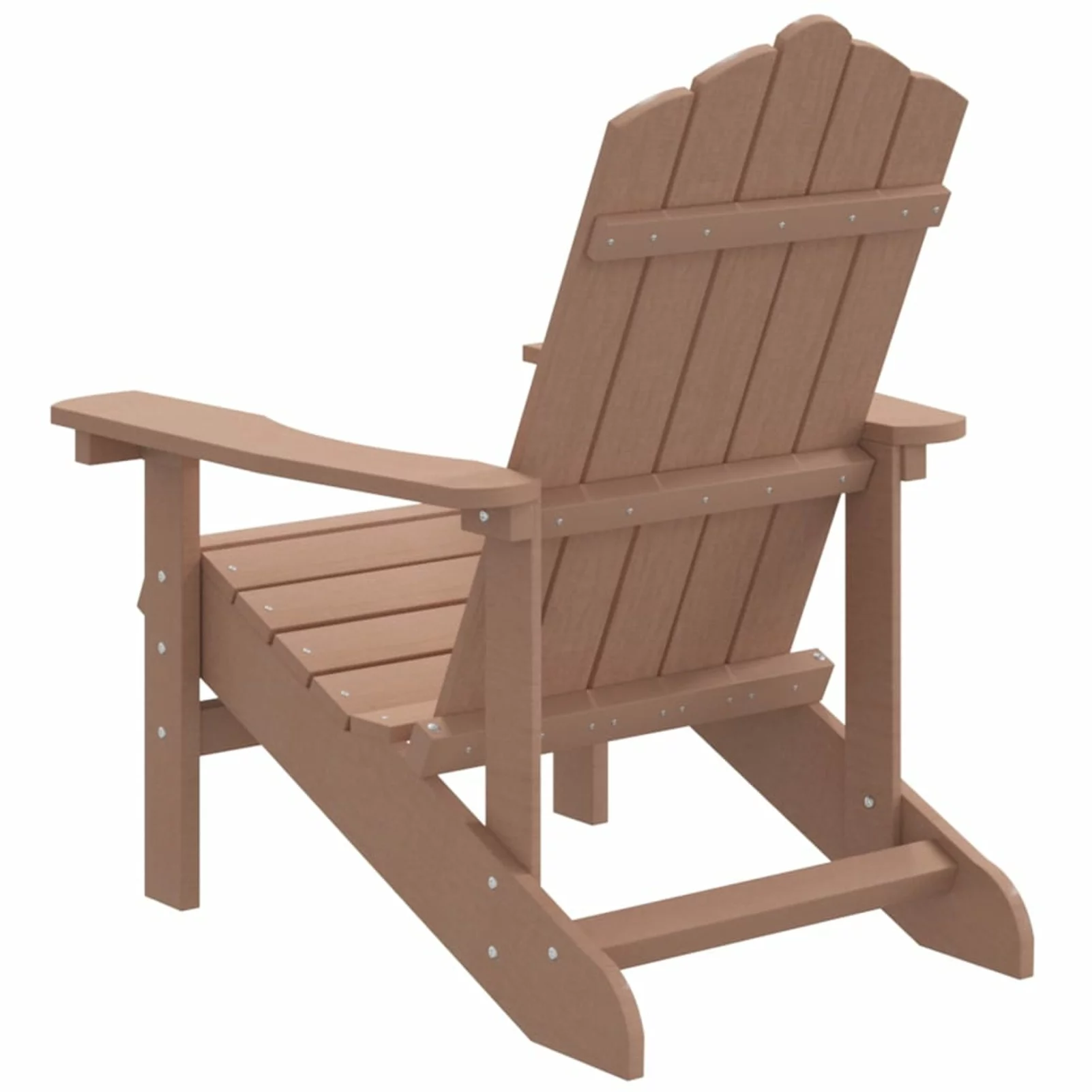 Walmeck Patio Adirondack Chair HDPE Brown