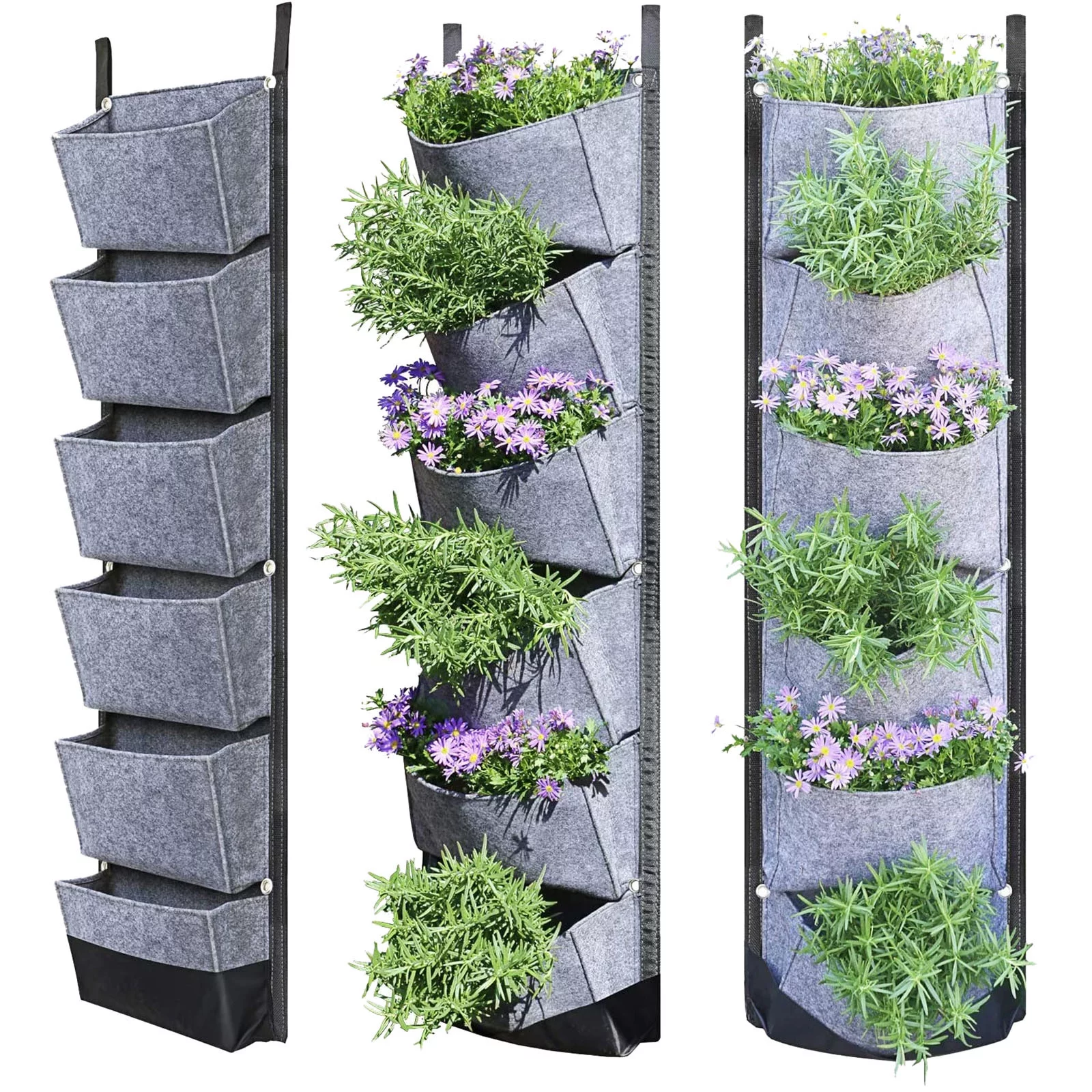 Shixinnn Grow-bag Wall Garden Planter Fabric Pot Germination Growth Hanging Planters Trays with Dome