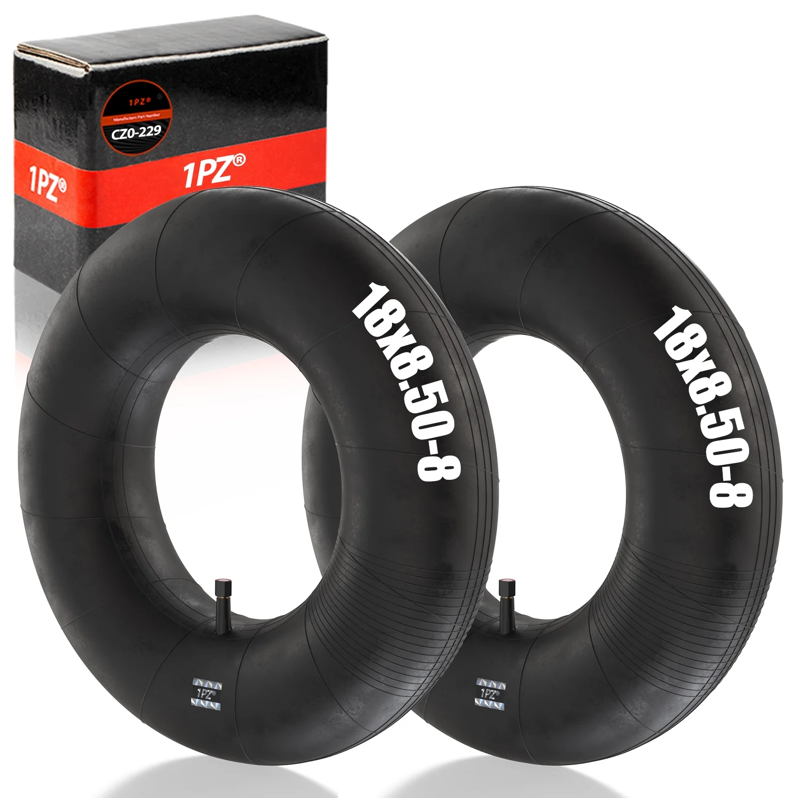 1PZ  CZ0-246 Set of 2 Inner Tubes 20X10.0-8 20x10.00-8 20x10-8 20x10x8 20/10-8 TR13 For Lawn Mowers Wheelbarrows ATVs Go Karts Tractors Snow Blowers Golf Carts Trailers