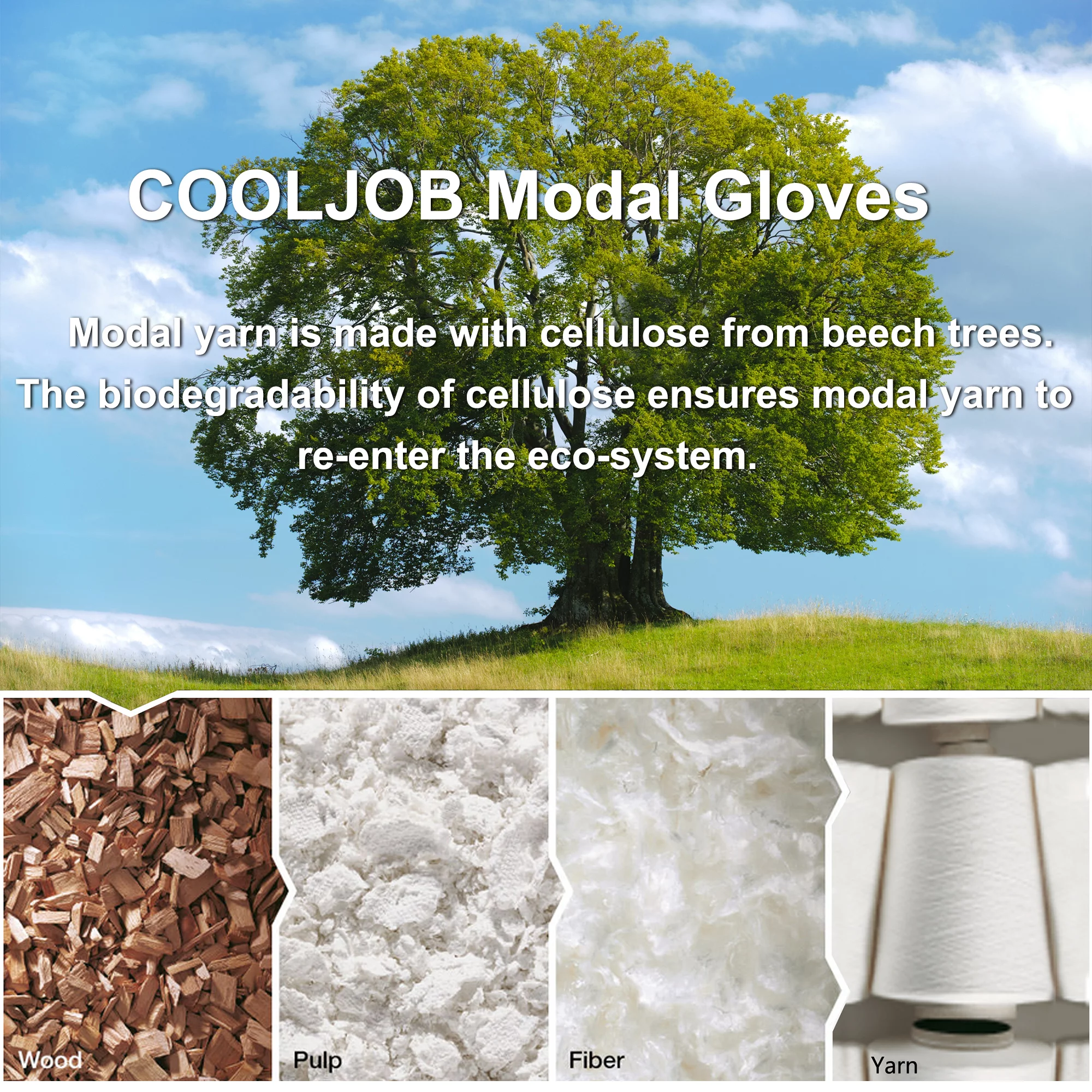 COOLJOB 2 Pairs Modal Garden Work Gloves for Toddler Boys Girls Age 9-12 Years Old, Latex Rubber Coated Kids Gardening Gloves for Children, Ultra Soft & Skin-friendly, Large L