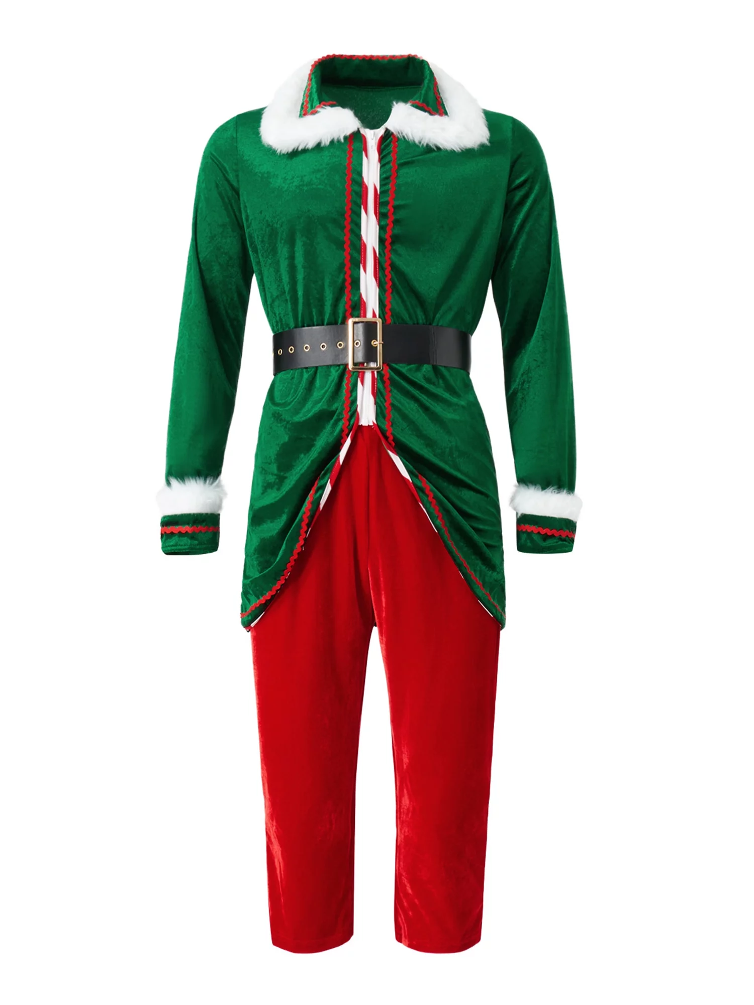 Douhoow Unisex Christmas Elf Cosplay Costume,Medieval Christmas Suit Santa Claus Fancy Dress