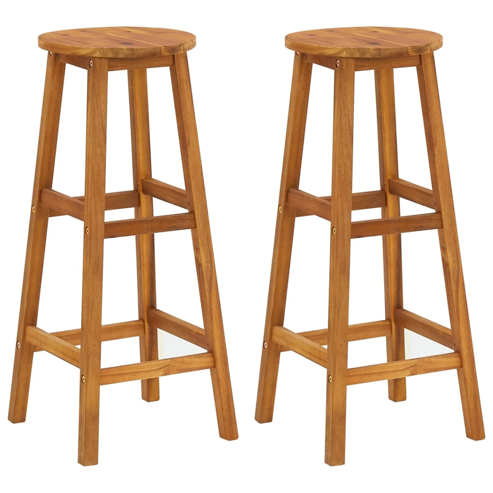 Anself 3 Piece Patio Bar Set Solid Wood Acacia