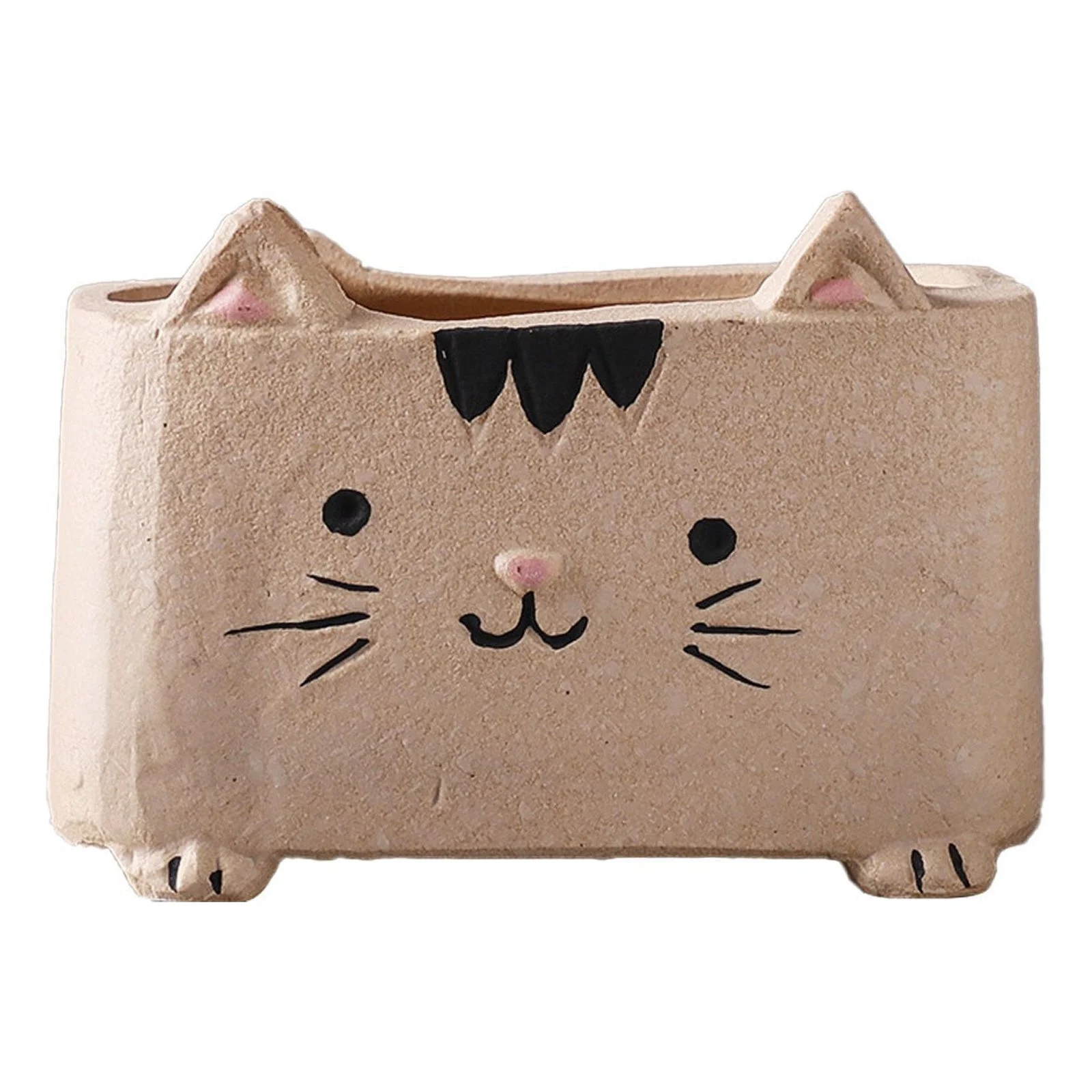 Large Christmas Ornament Cute Farm Ceramic Cartoon Flowerpot 1PC Simple And Cartoon Fleshy Flowerpot Gardening Potted Fleshy Flowerpot Animal Flowerpot