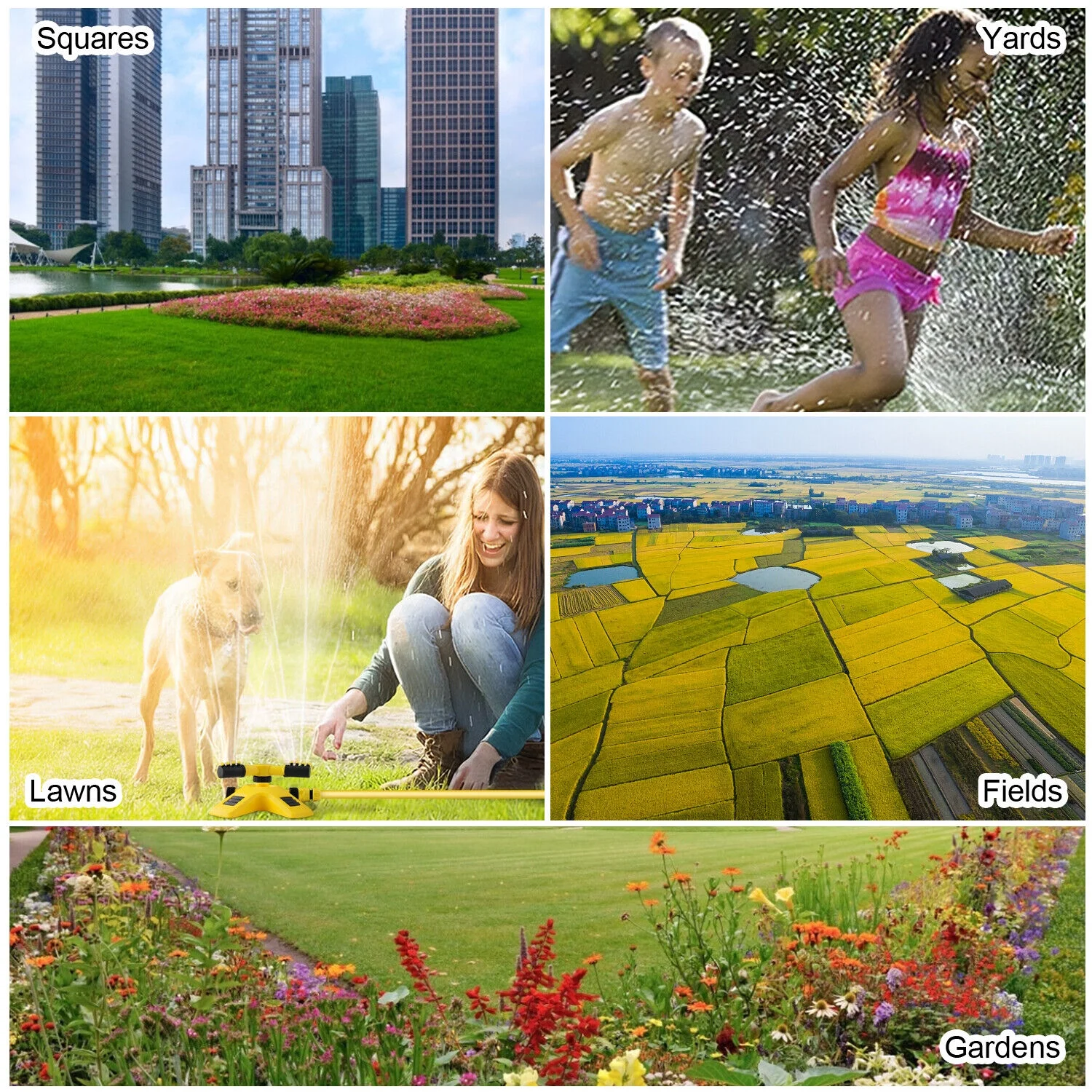 360° Auto Irrigation System Rotating Lawn Sprinkler for Garden Patio Spray Grass