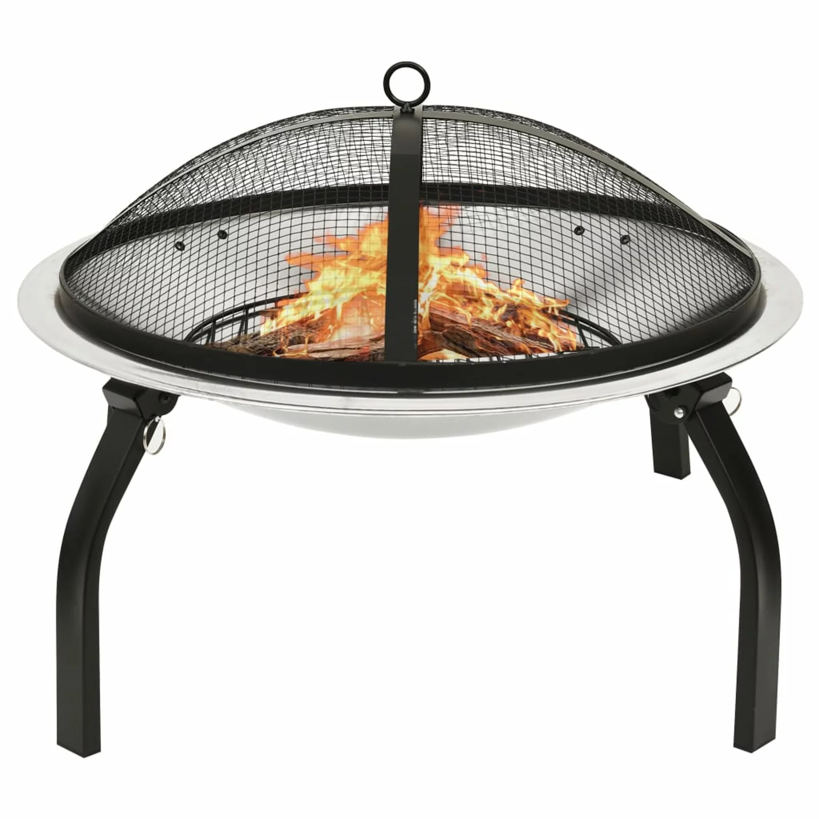 Irfora parcel,Stainless Steel Pit And Bbq 2-in-1 Fire Pit 22 X Poker 22