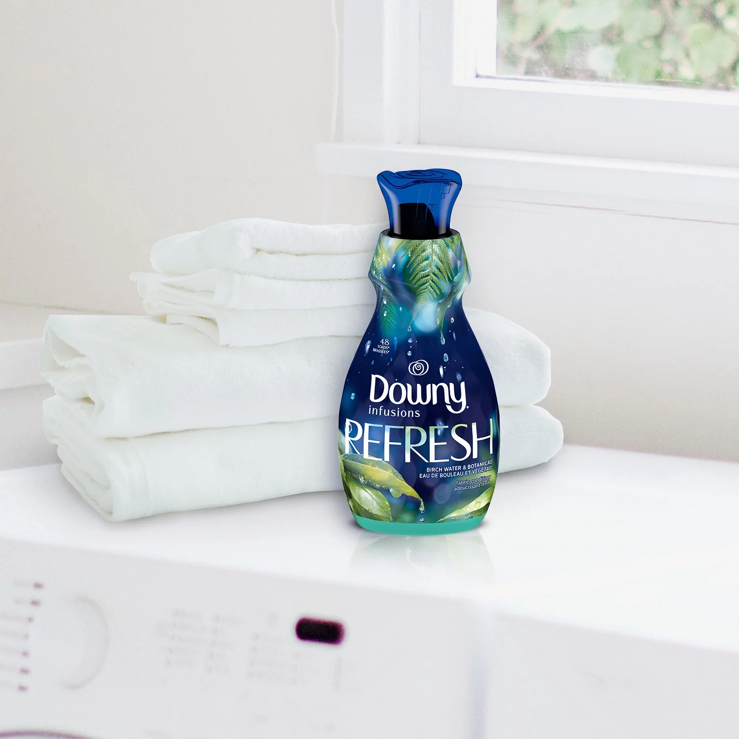 Downy Infusions Refresh, Birch Water and Botanicals, 120 Loads Liquid Fabric Softener, 81 fl oz