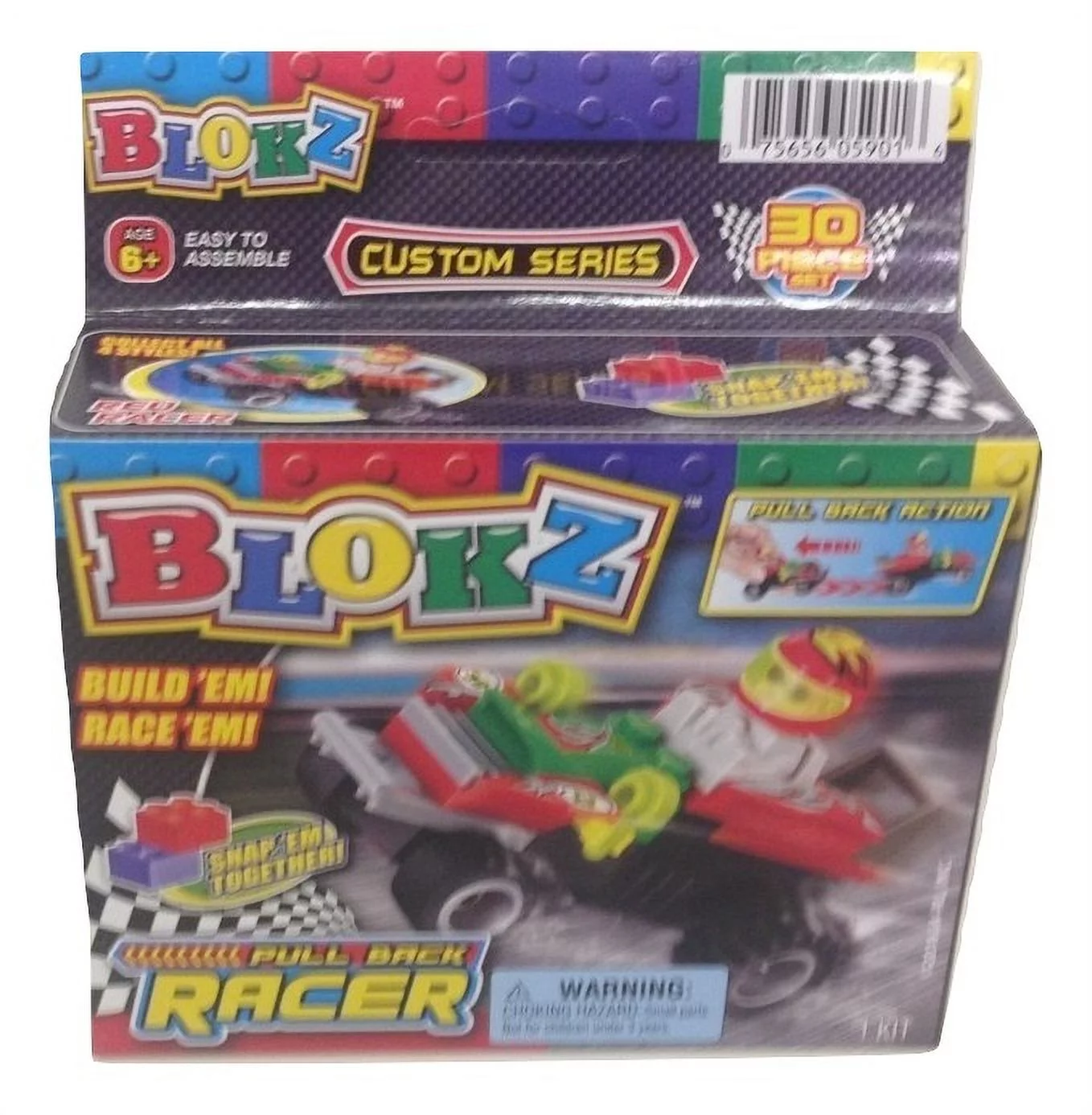 Blokz Custom Series Red Racer Pull Back Action Construction Set