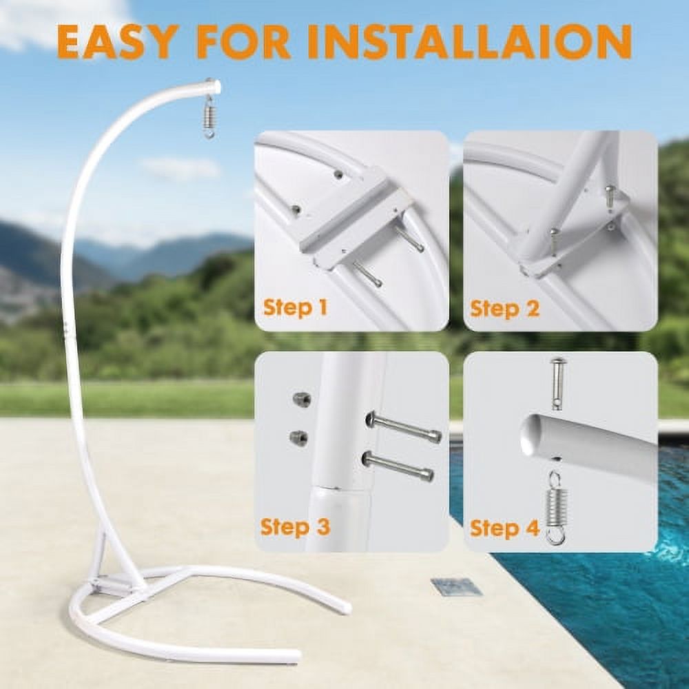 Buumin Hanging Chair Stand (Stand Only), Hammock Chair Stand for Indoor Outdoor, Heavy Duty 330 Pound Weight Capacity