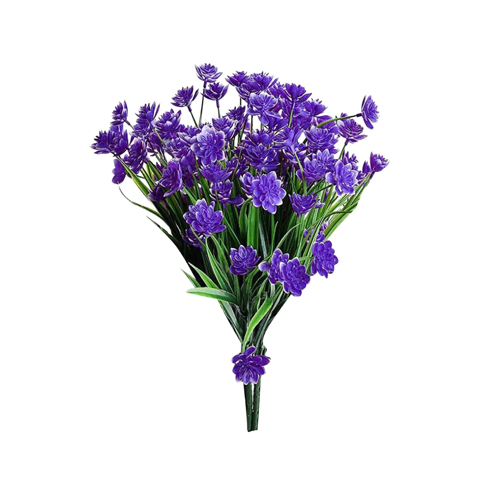 WANYNG Artificial Forget Not Flowers Artificial 2PCS Artificial Flowers Outdoor UV Resistant Plants -Greenery Purple