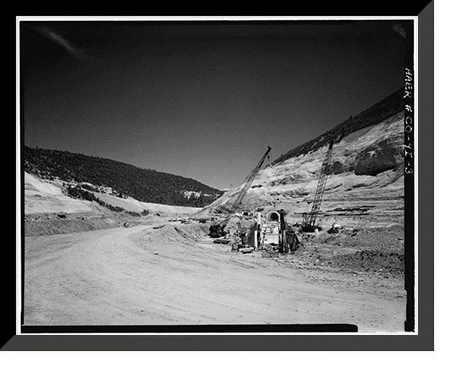 Historic Framed Print, Montezuma Valley Irrigation Company System, McPhee Dam Site, Dolores vicinity, Montezuma County, CO - 3, 17-7/8