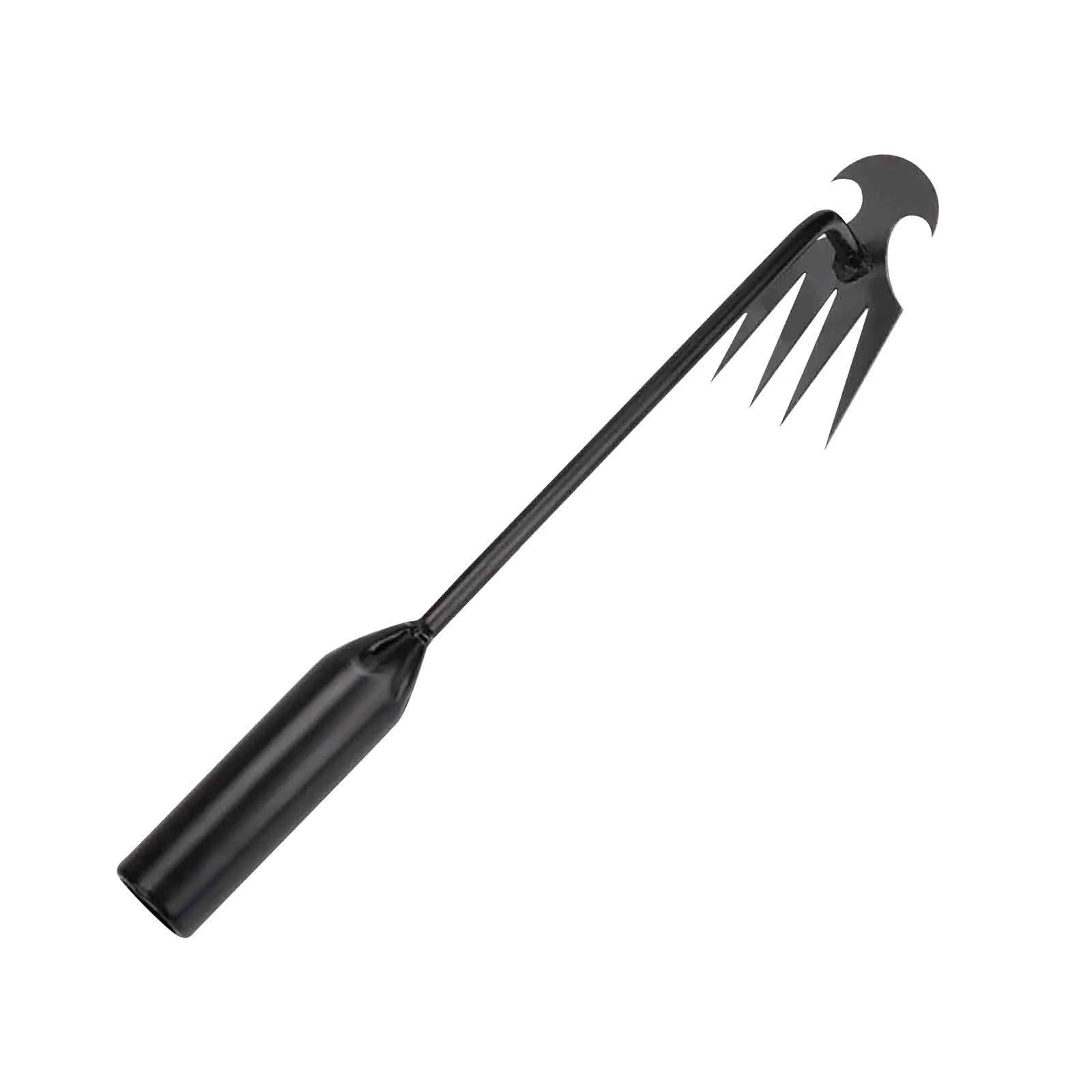 Weeding Artifact Uprooting Weeding Tool, Weed Puller Tool Garden Weed Pulling Tool 4 Teeth Manganese Steel, Garden Hand Weeder Tool with Handle Multifunctional Weeders Tool