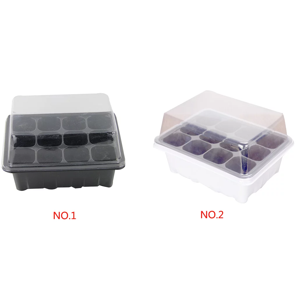 TureClos 3 Pcs/Set 12 Cells Seedling Trays Seed Starter Box Plant Flower Grow Starting Germination Pot