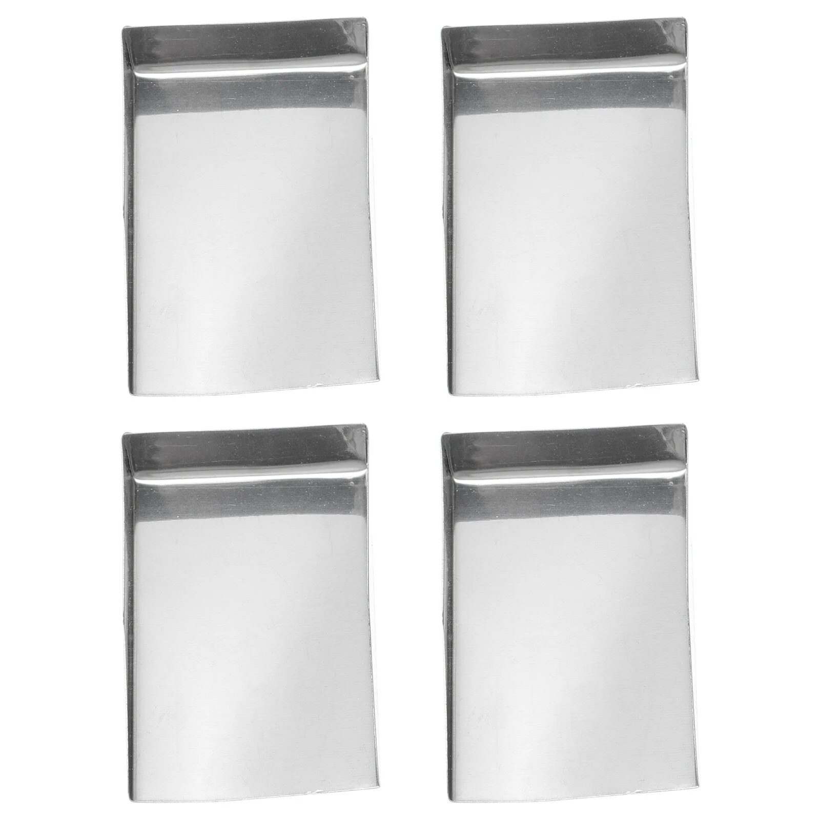Jibingyi 4pcs Multi-purpose Stainless Steel Gold Powder Shovels Portable Scoops (Silver)