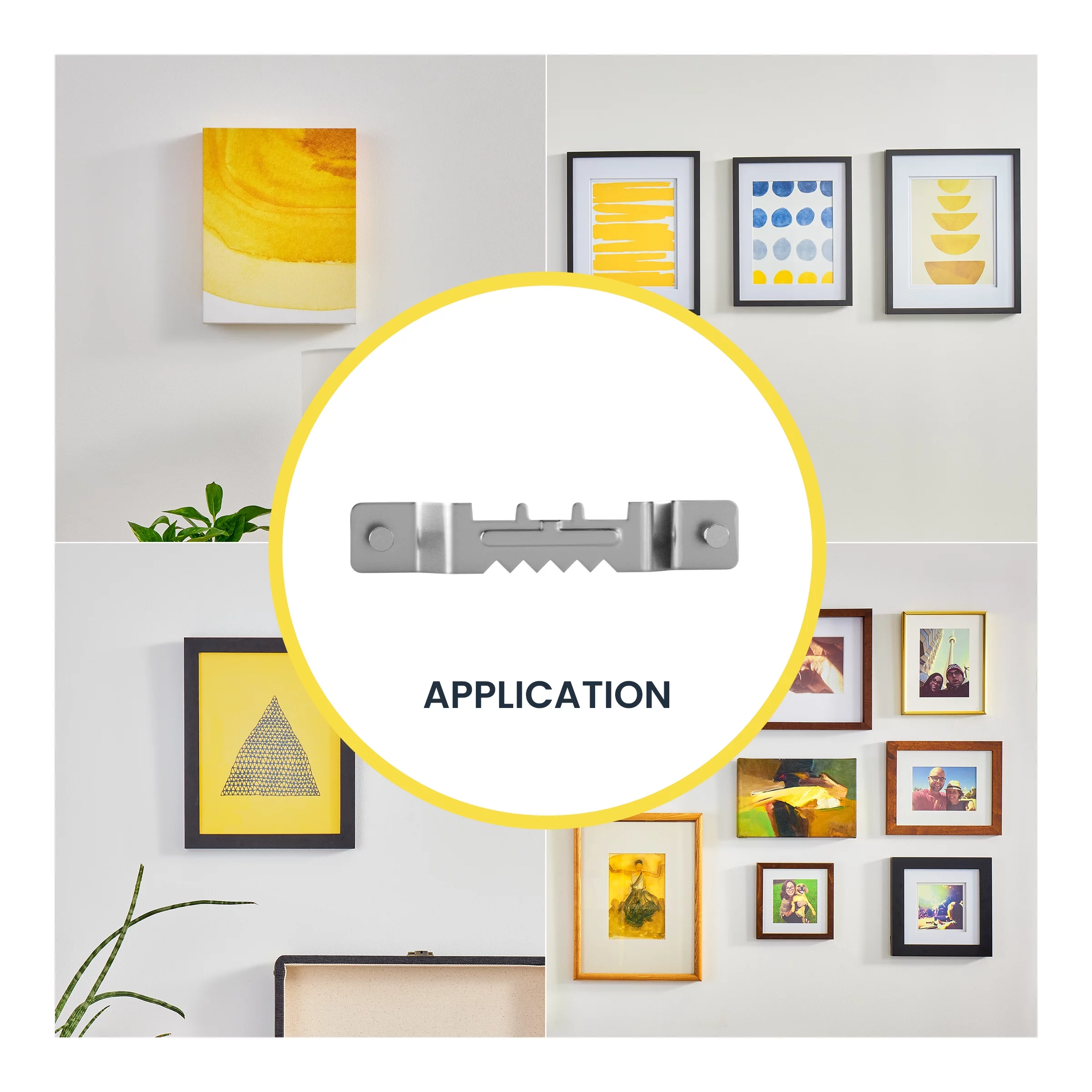 OOK Small Sawtooh Hangers, Steel, Silver Finish, 3 Pieces