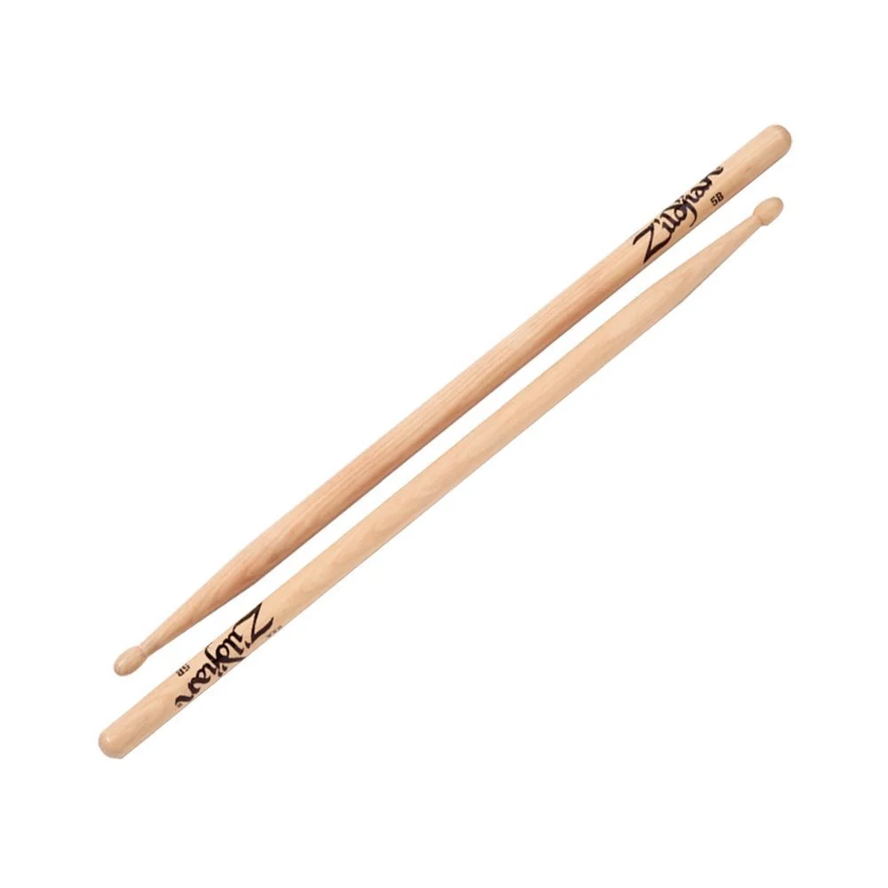 Zildjian 5BWN Hickory Natural Finish 5B Wood Tip Drumsticks