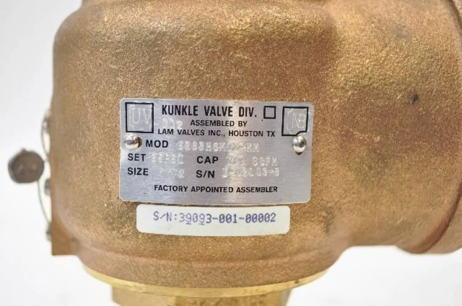 New Kunkle 6283HGM01-KM Bronze Relief Valve New no box