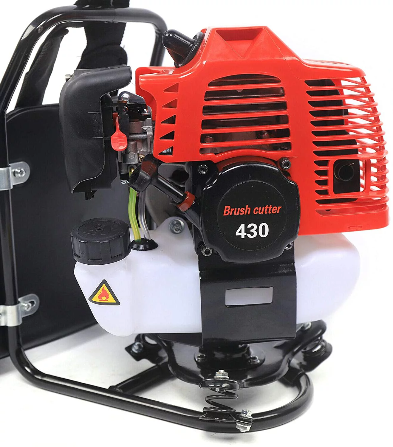 Fetcoi Tiller Cultivator, 52CC 1.7HP 2 Stroke Gas Powered Backpack Garden Rototiller Cultivator Hedge Trimmer Yard Tilling Tool