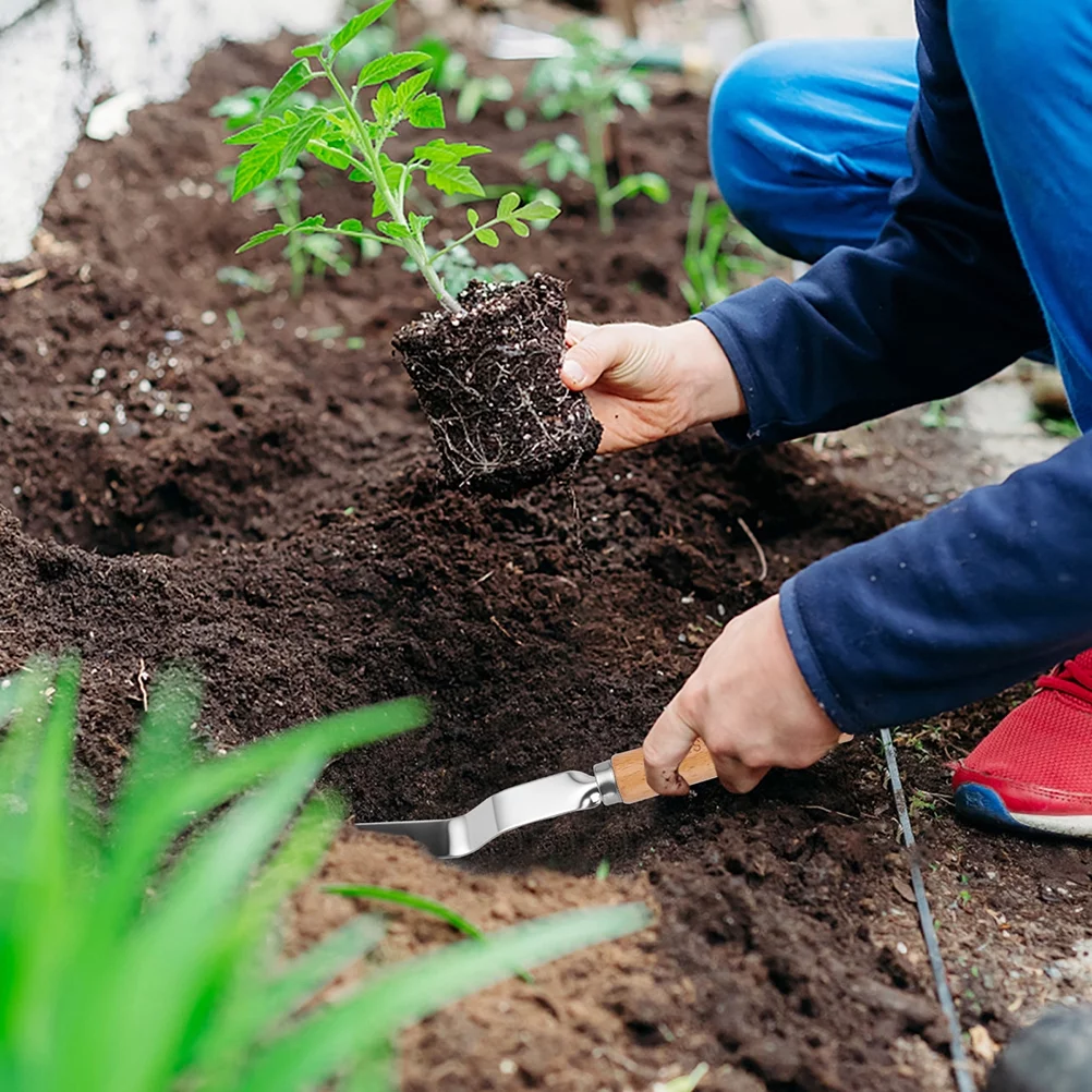 2Pcs Household Weeding Tools Wood Handle Weeding Devices Manual Weeders