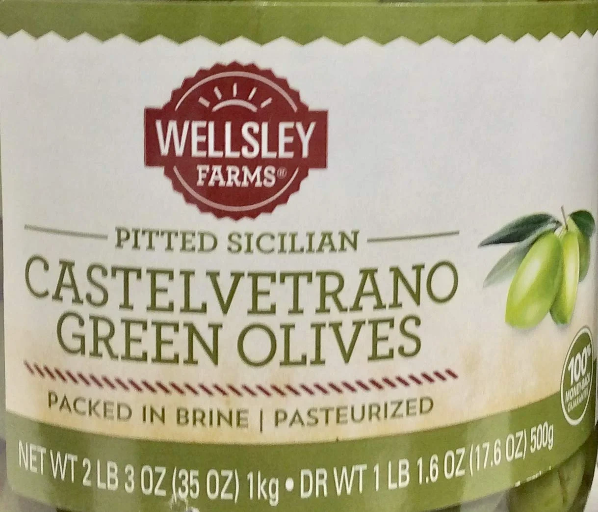 Wellsley Farms Castelvetrano Pitted Sicilian Green Olives, 35.3 oz.