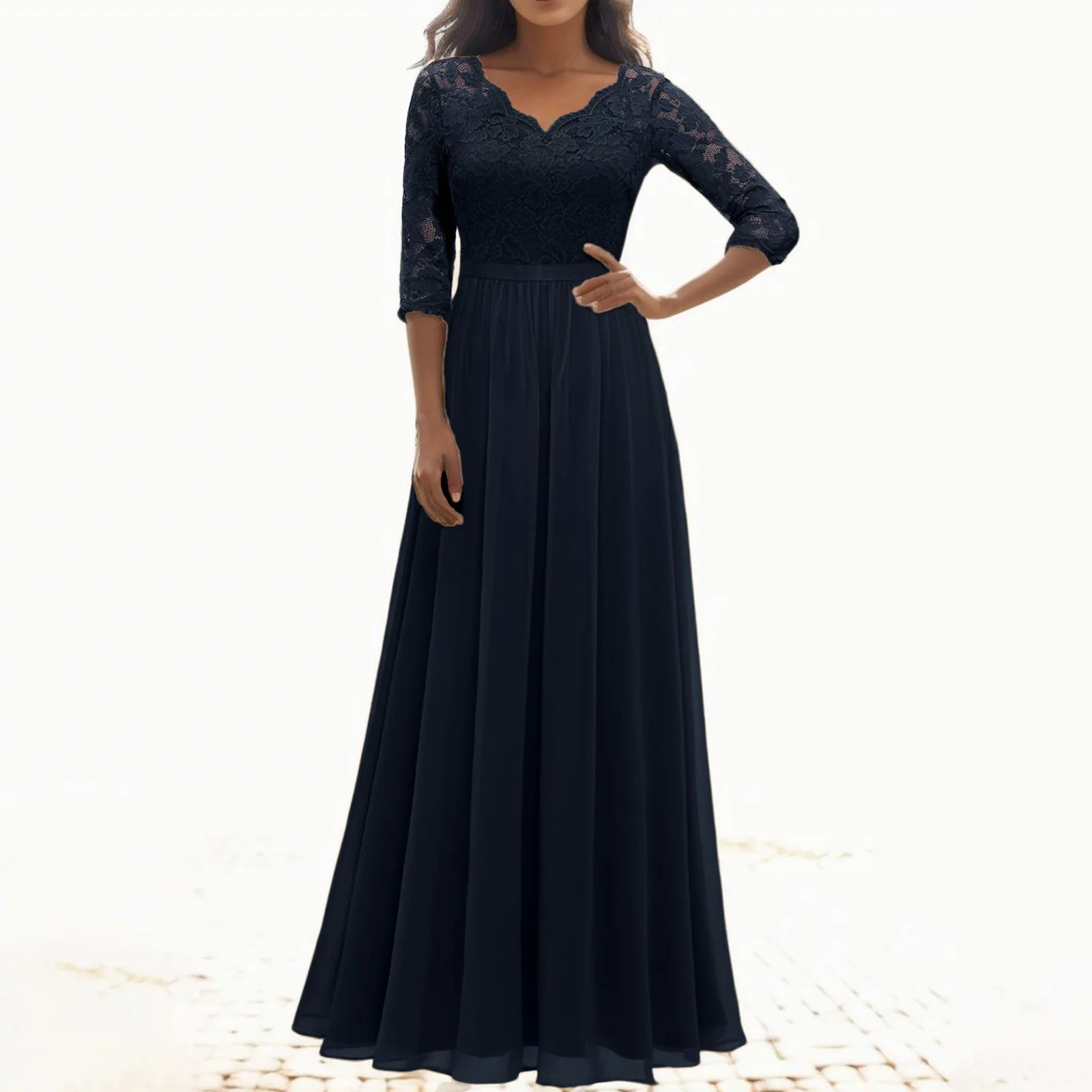 Spring Skirts For Women Ladies Lace Stitching Long Waist Elegant Dress Dress Skirt Sets Women 2 Piece Outfits Plus Size