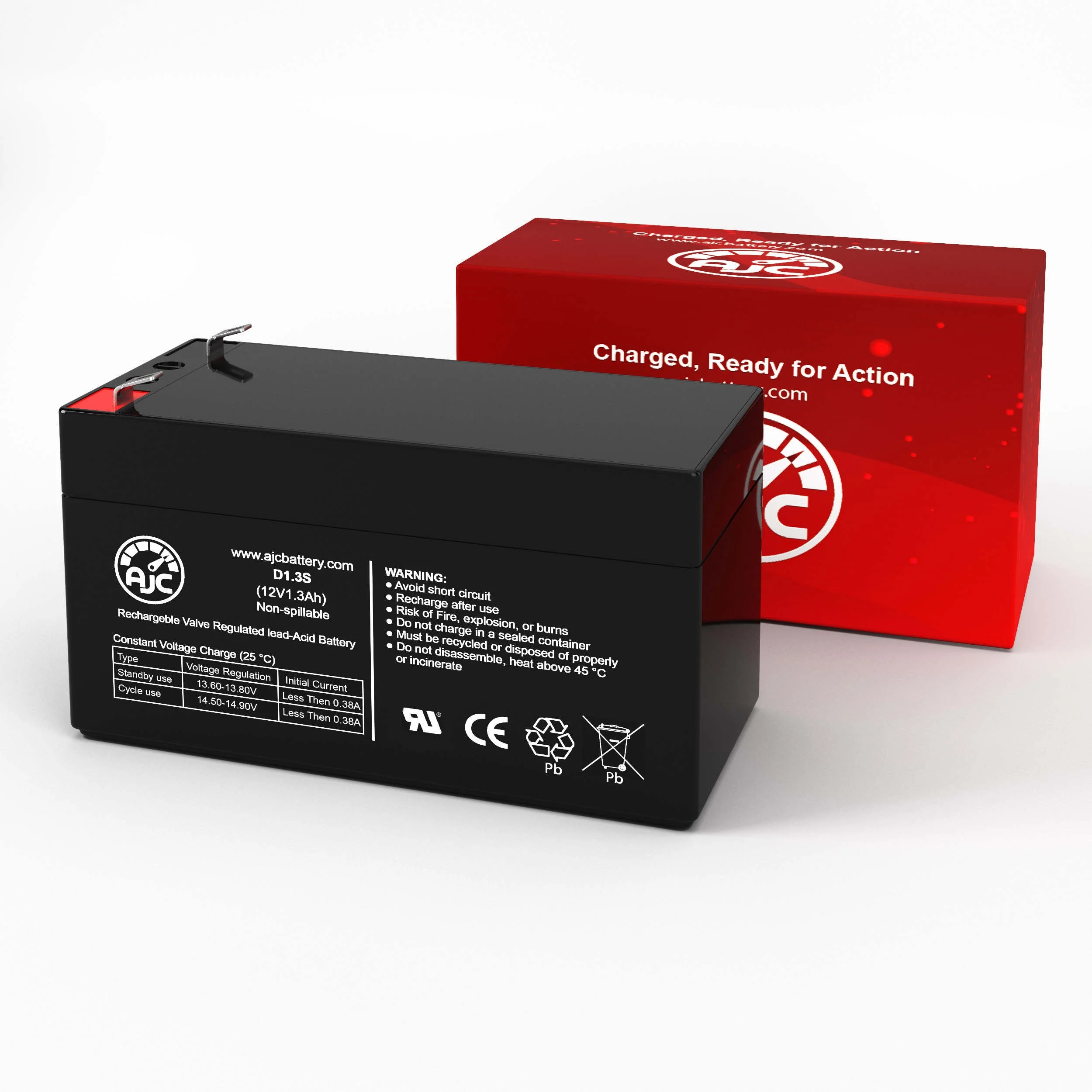 Roper 532048068 12V 1.3Ah Lawn and Garden Battery - This Is an AJC Brand Replacement