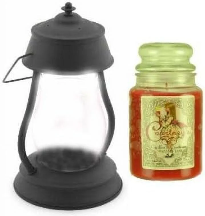 Black Candle Warmer And Courtneys 26 Oz Candle - Magnolia