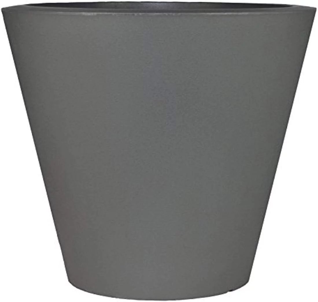 Cosmopolitan Round Garden Planter, 16-Inch, Slate