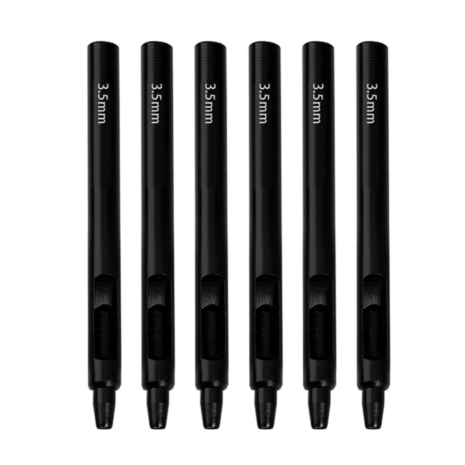 perfeclan 6Pcs Leather Hollow Punching 3.5mm Round Hole Punch Heavy Duty Leather Belt Punch Tool DIY Craft for Bags Leather Belt Canvas