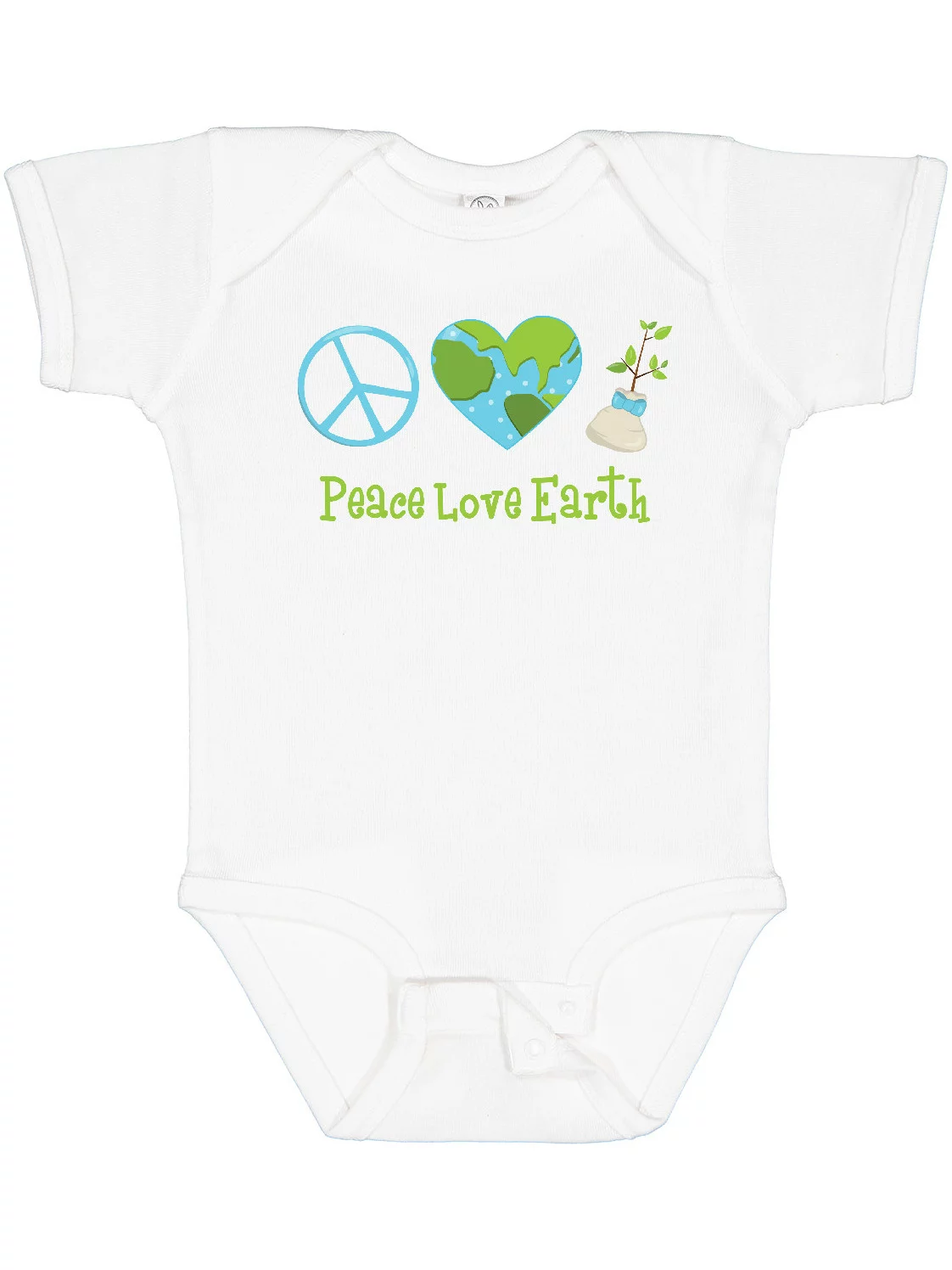 Inktastic Peace Love Earth Girls Baby Bodysuit