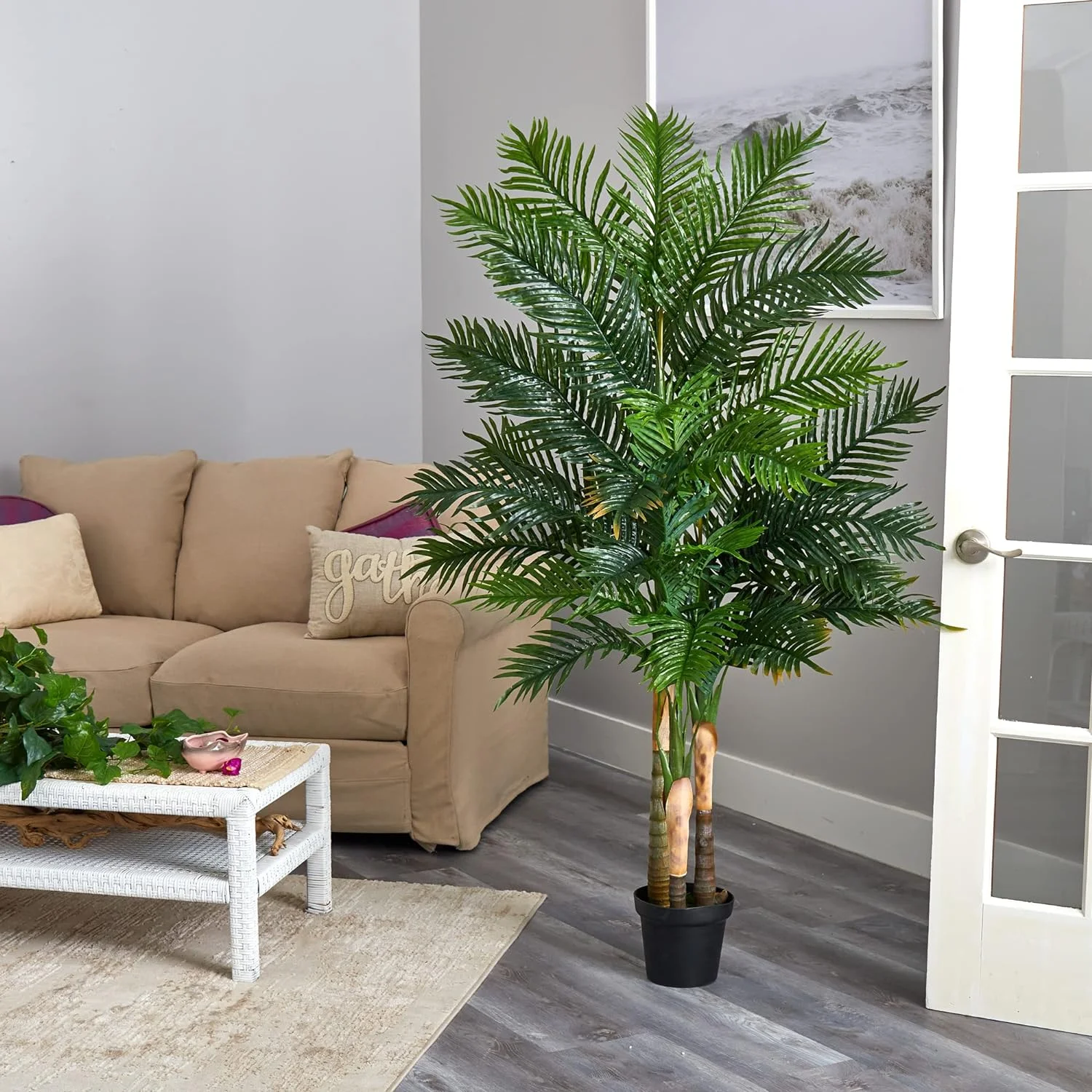 YANRUI 6ft. Areca Palm Artificial Tree (Real Touch)