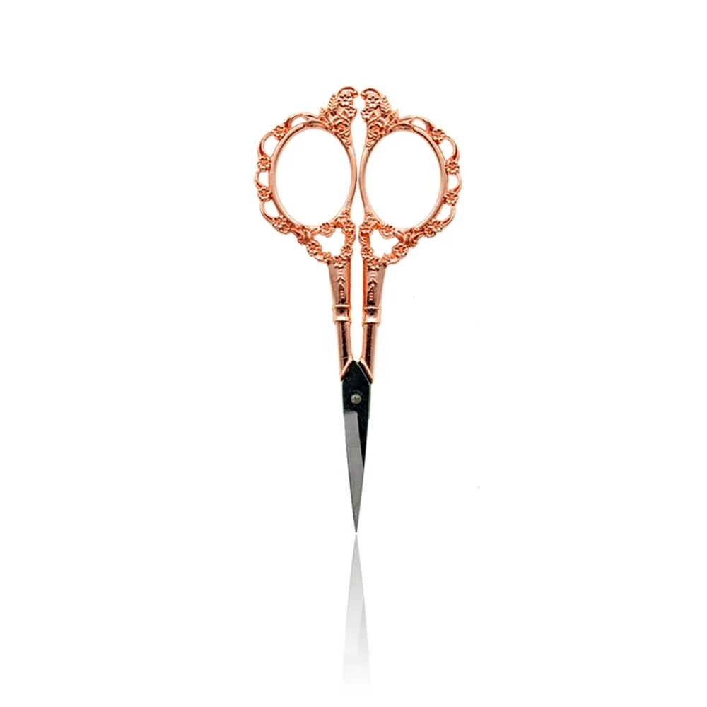 FCOGIN Orange Vintage Stainless Steel Sewing Scissors Classical for Fabric & Paper Cutting