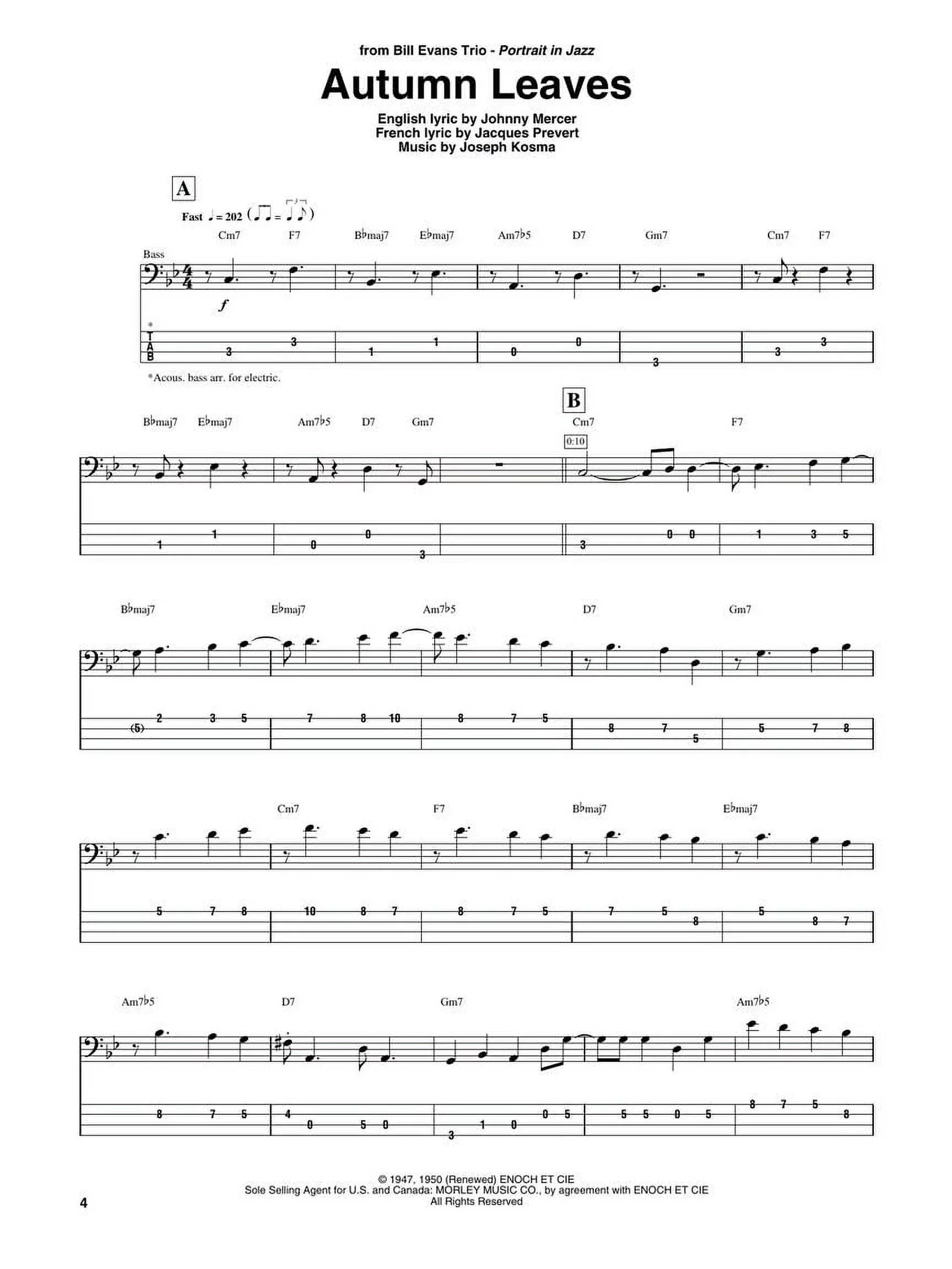 Hal Leonard Jazz Bass Classics