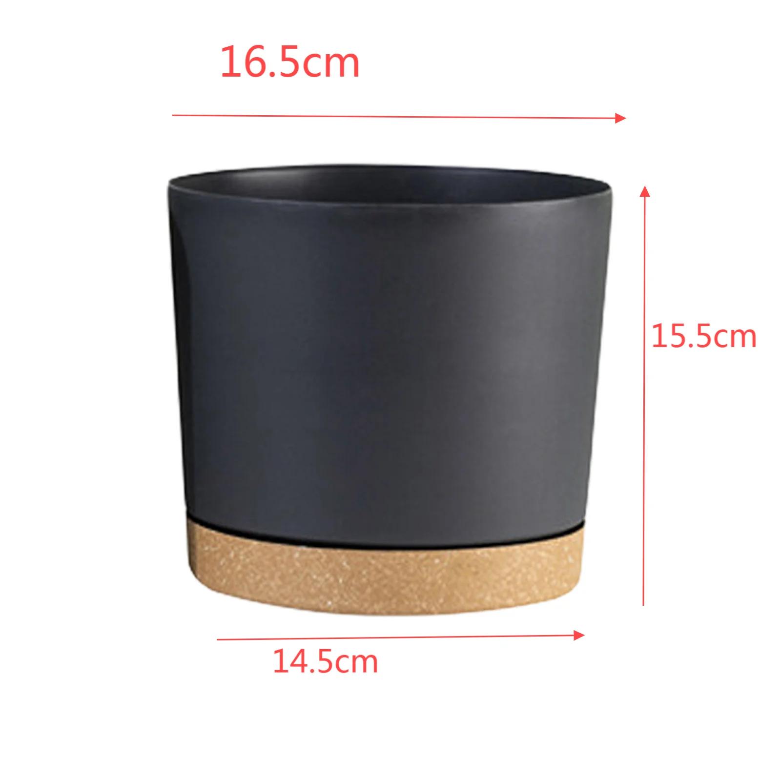 MOQIN 6.5 Inch Plant Pots, 2Pack Planters for Indoor Plants with Drainage Holes and Removable Base, Saucer Modern Decorative for Outdoor Garden Planters