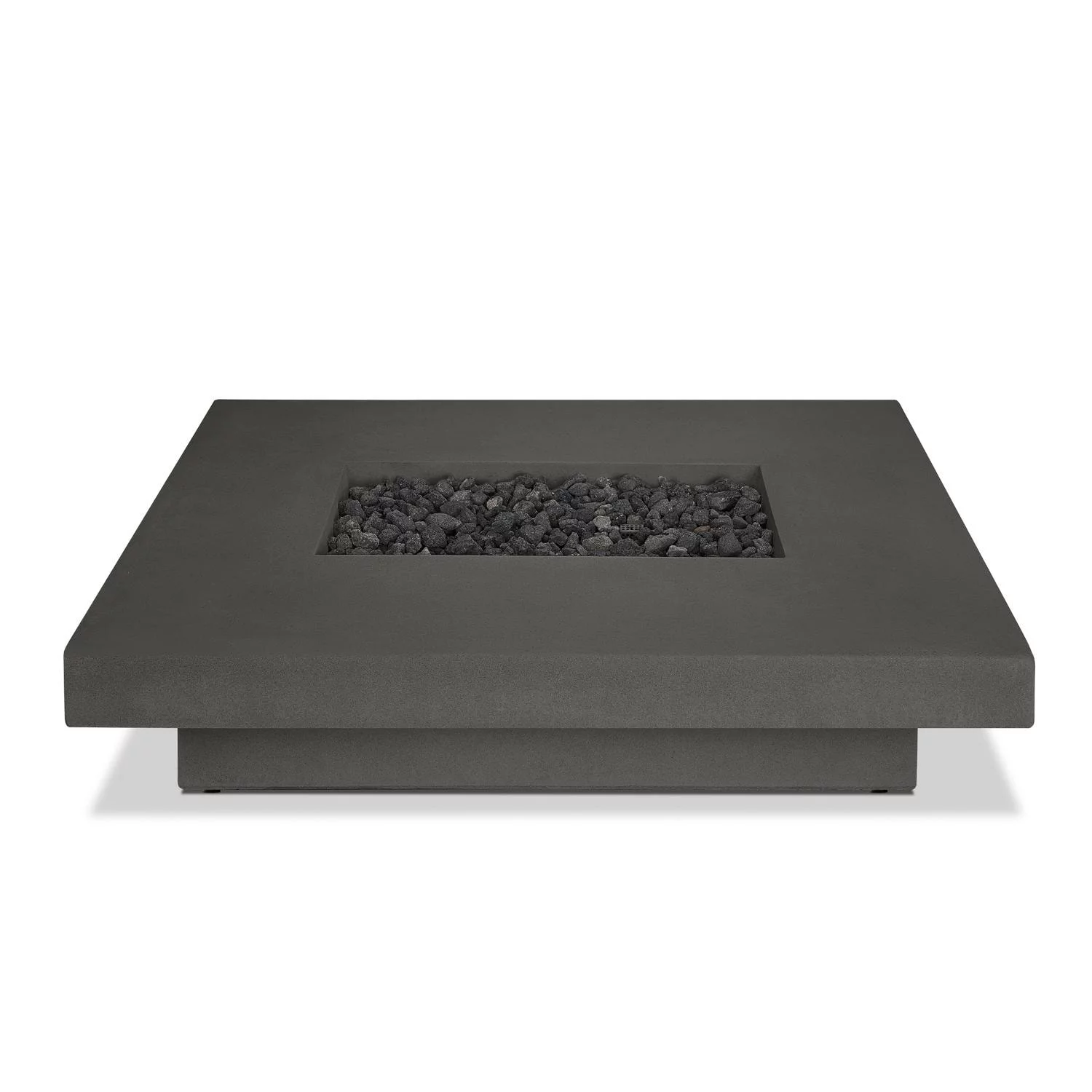 BBQGuys Signature Geneva 60-Inch Rectangle Propane Fire Table - Carbon - 1581LP-CBN