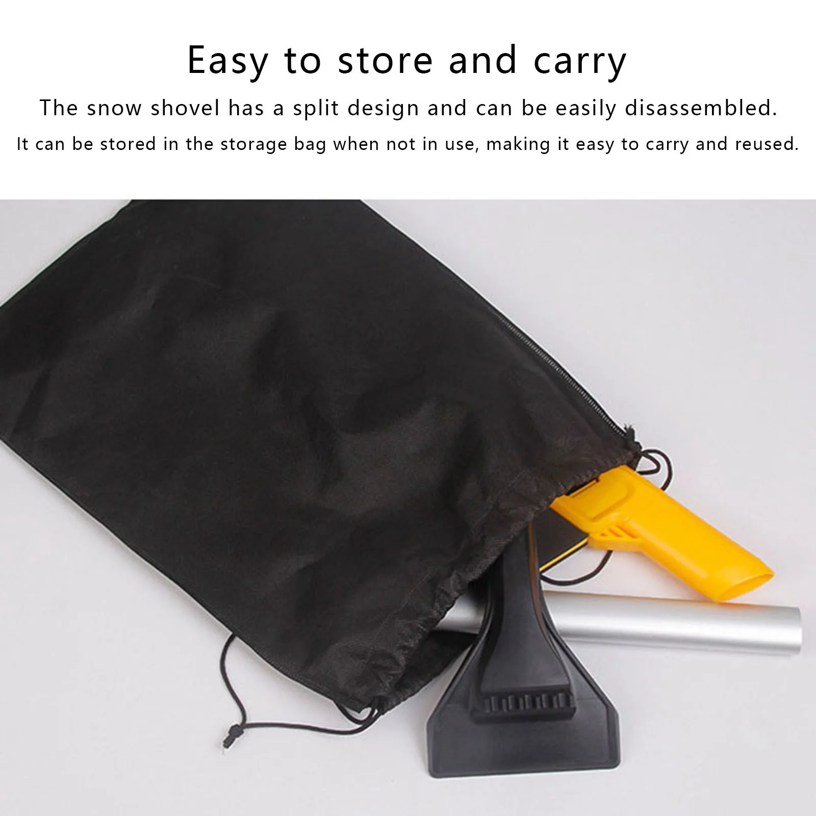 QNFEPKG Three In One Snow Shovel Sponge Snow Shovel Detachable Telescopic Long Handled Snow Brush Multi Functional Aluminum Alloy De Icing Shovel