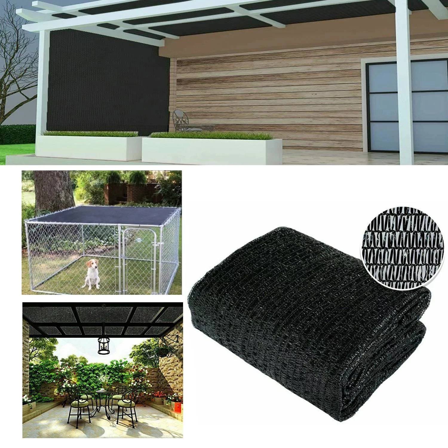 10'x50'Black Shading Net, Densified Thickened Courtyard Balcony Sunshade Greenhouse Agricultural Shading Net