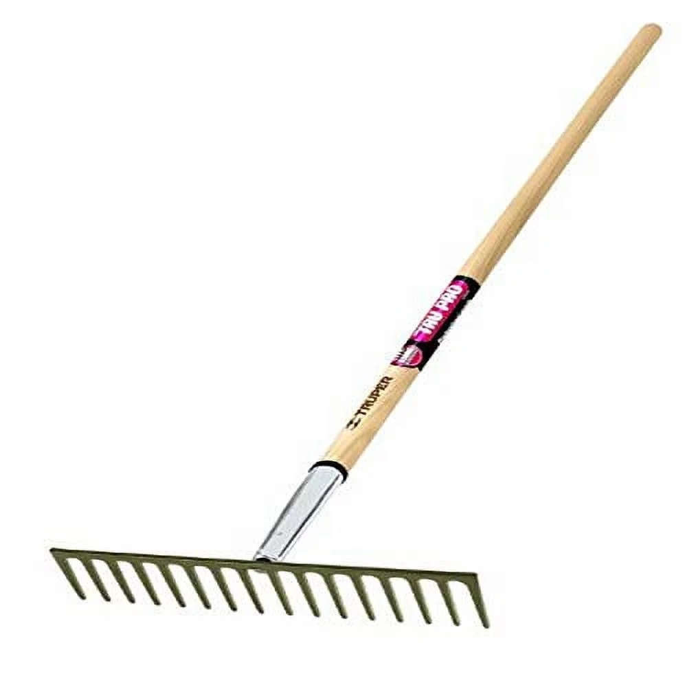 33126   Heavy Duty Road Rake With 16-Teeth, 1-1/2-Inch Section, Handle, 66-Inch