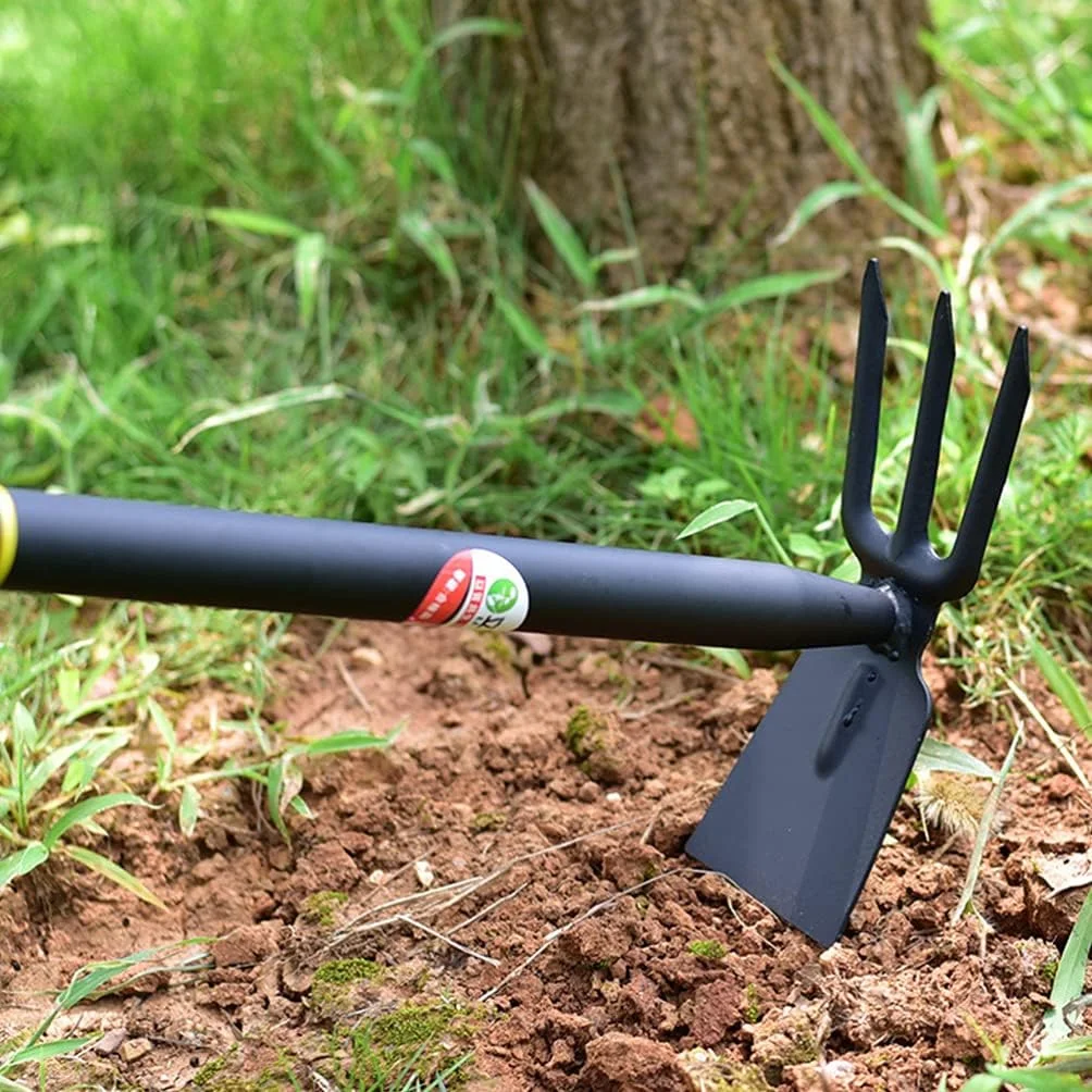 Heavy Duty Manganese Steel Hand Tiller for Hoeing  Cultivating  Weeding  Digging  Loosening Soil  Flower Planting in Gardens and Farms - Agriculture Tool with High Efficiency and Durabili