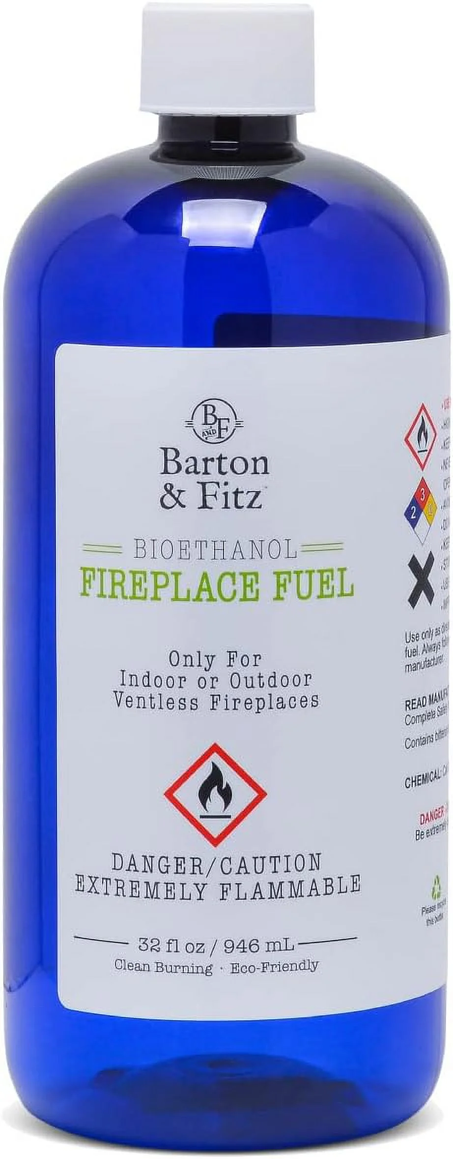 Fireplace Fuel, Ventless, Bio-Ethanol, Clean Burning/Eco-Friendly (1000mL /32 oz.) - (Pack of 16)