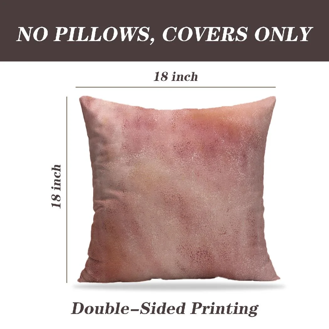 LALILO Throw Pillow Covers Rose Gold Copper Bronze Brass Foil Decorative Cushion Cover 18